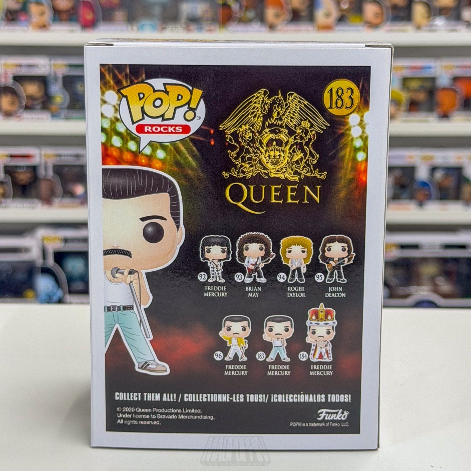 Funko Pop Rocks Queen Freddie Mercury Live Aid 183 British London Vinyl Figure