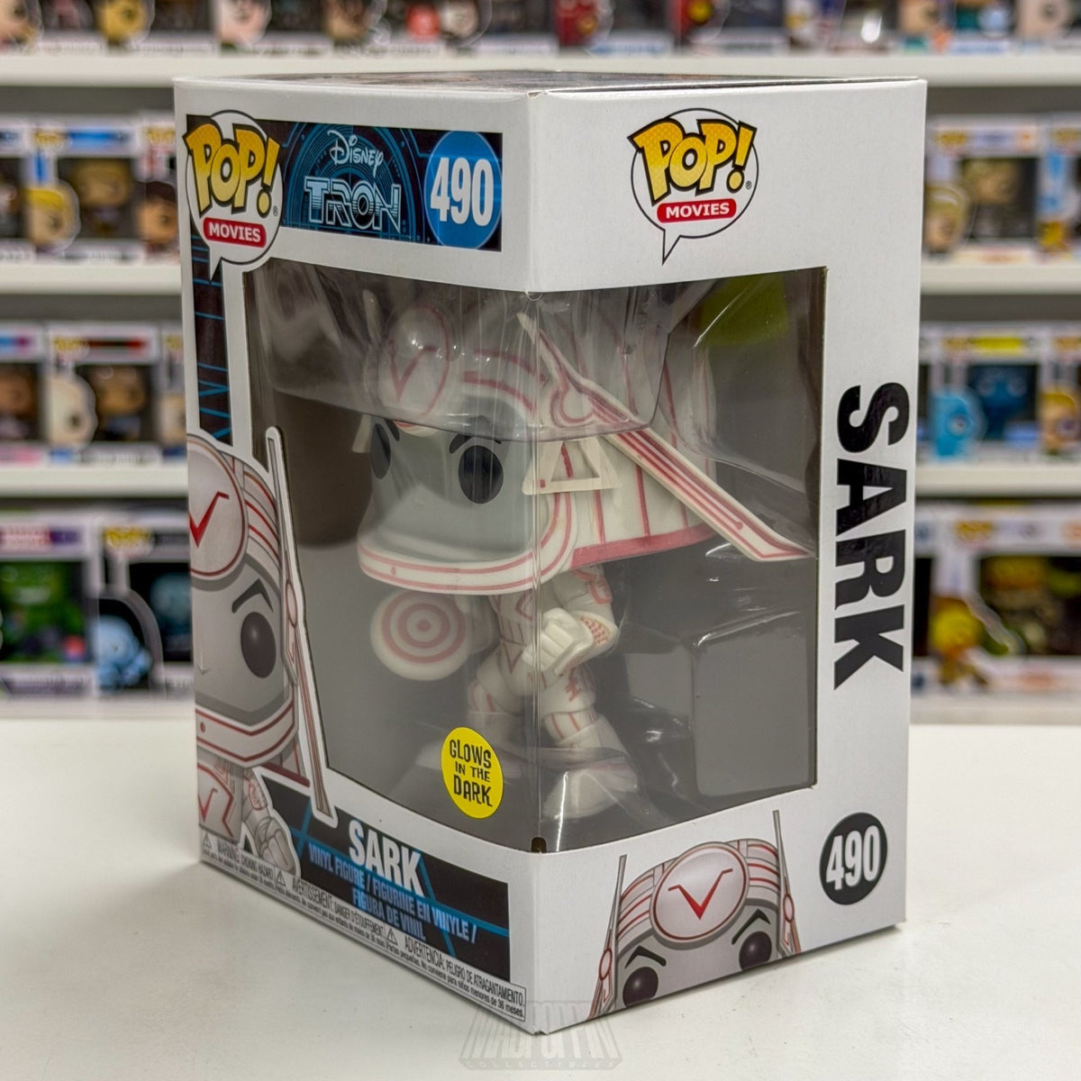 Funko Pop Movies Disney Tron Sark Glow in the Dark 490 Sci-Fi Game Vinyl Figure