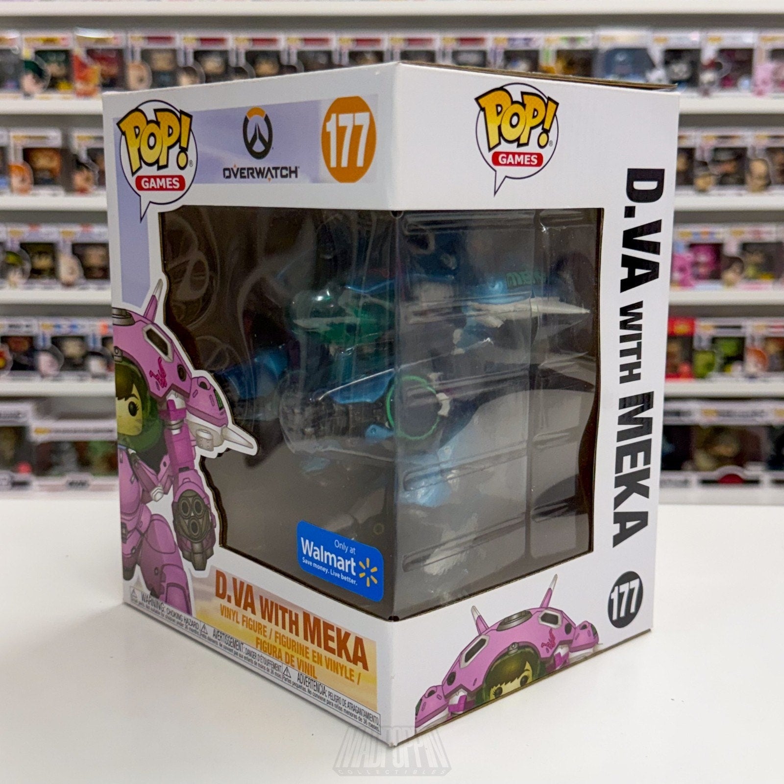 Funko Pop Games Overwatch D.Va w/MEKA Blueberry Walmart 177 Toy Vinyl 6" Figure