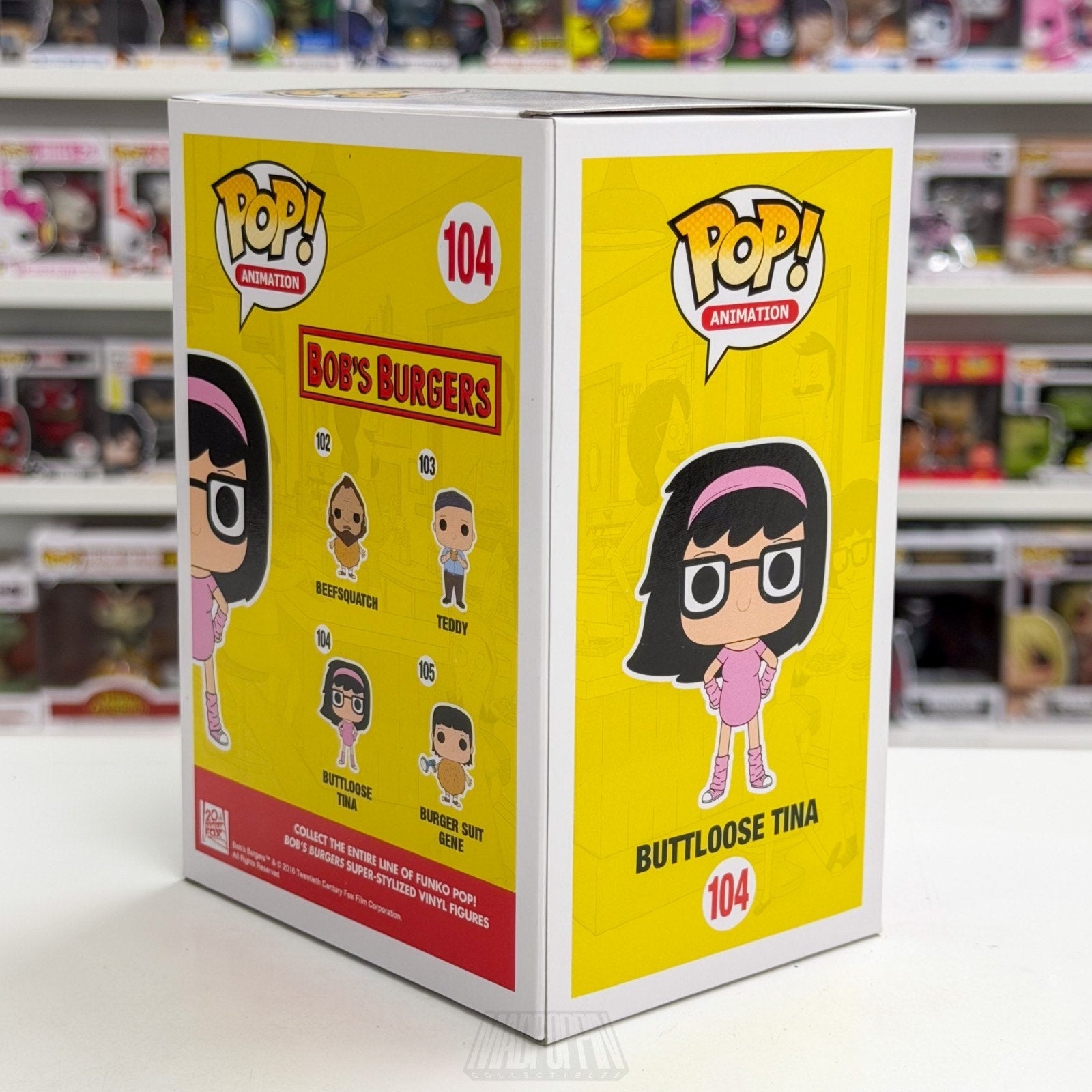 Funko Pop Animation Bobs Burgers Buttloose Tina Belcher 104 Sitcom Vinyl Figure