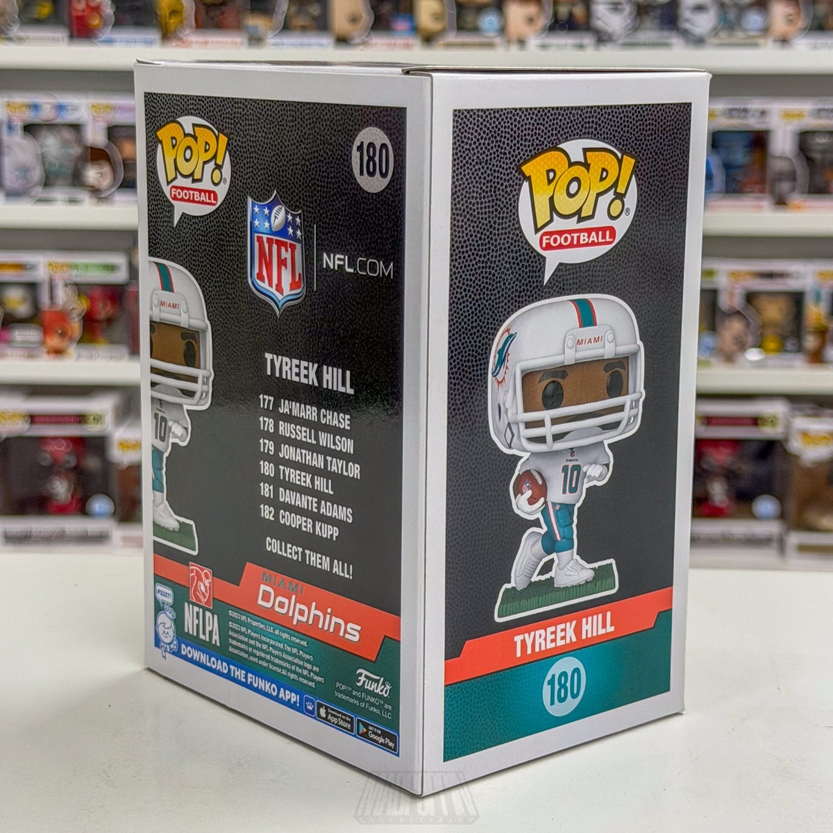 Funko Pop NFL Football Miami Dolphins Tyreek Hill 180 Wide Receiver Vinyl Figure
