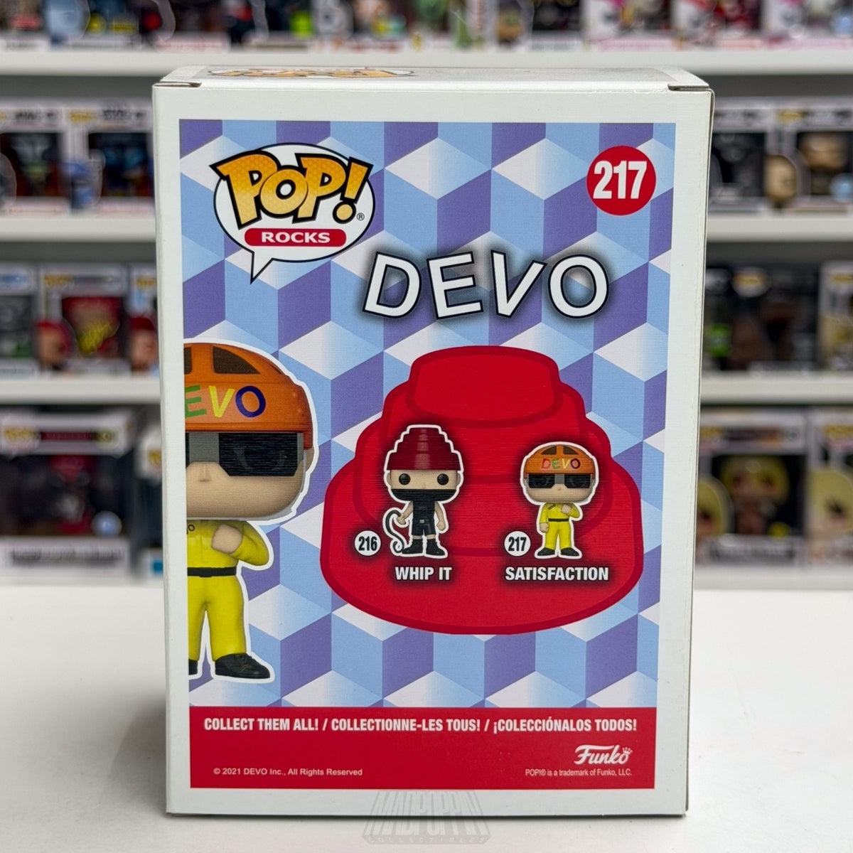 Funko Pop Rocks Devo Satisfaction 217 Music New Wave Punk Synth Vinyl Figure