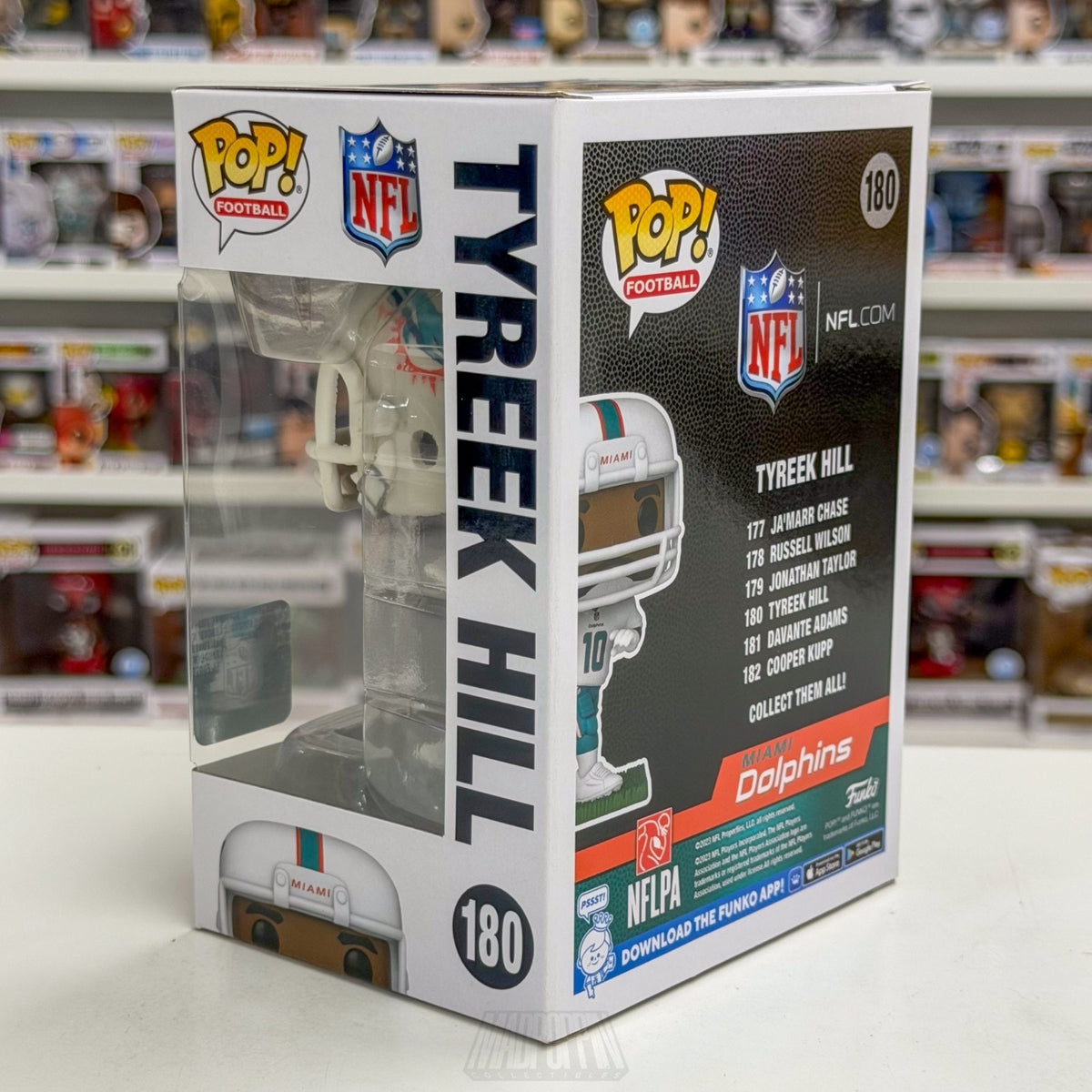 Funko Pop NFL Football Miami Dolphins Tyreek Hill 180 Wide Receiver Vinyl Figure