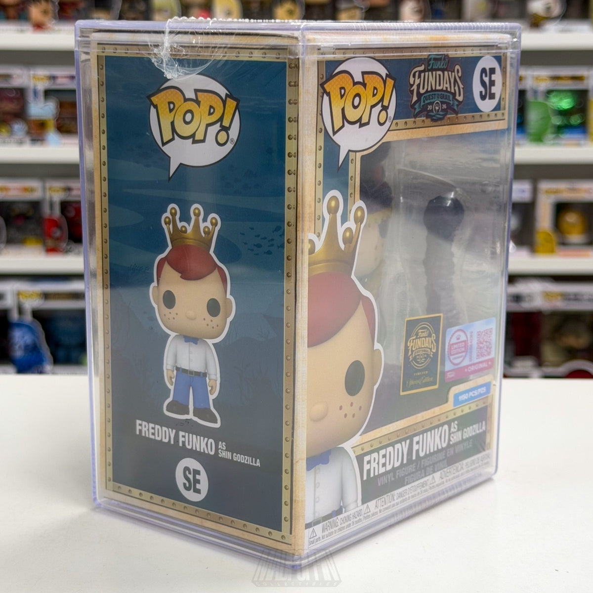 Funko Pop Fundays Freddy Shin Godzilla SE Quest Grail SDCC 2026 Toy CON STICKER