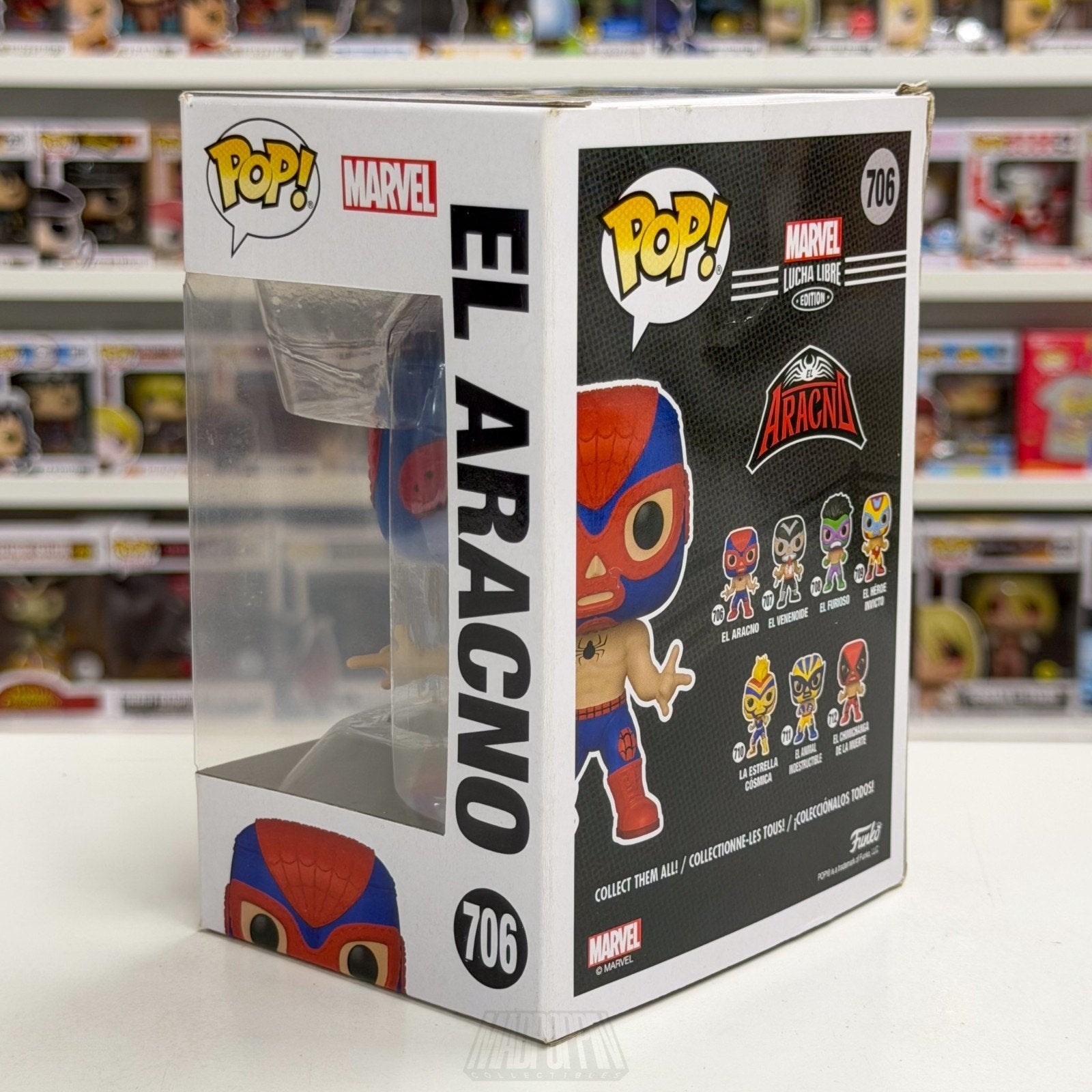 Funko Pop Marvel Lucha Libre El Aracno 706 Venom Wrestling Toy Vinyl Figure