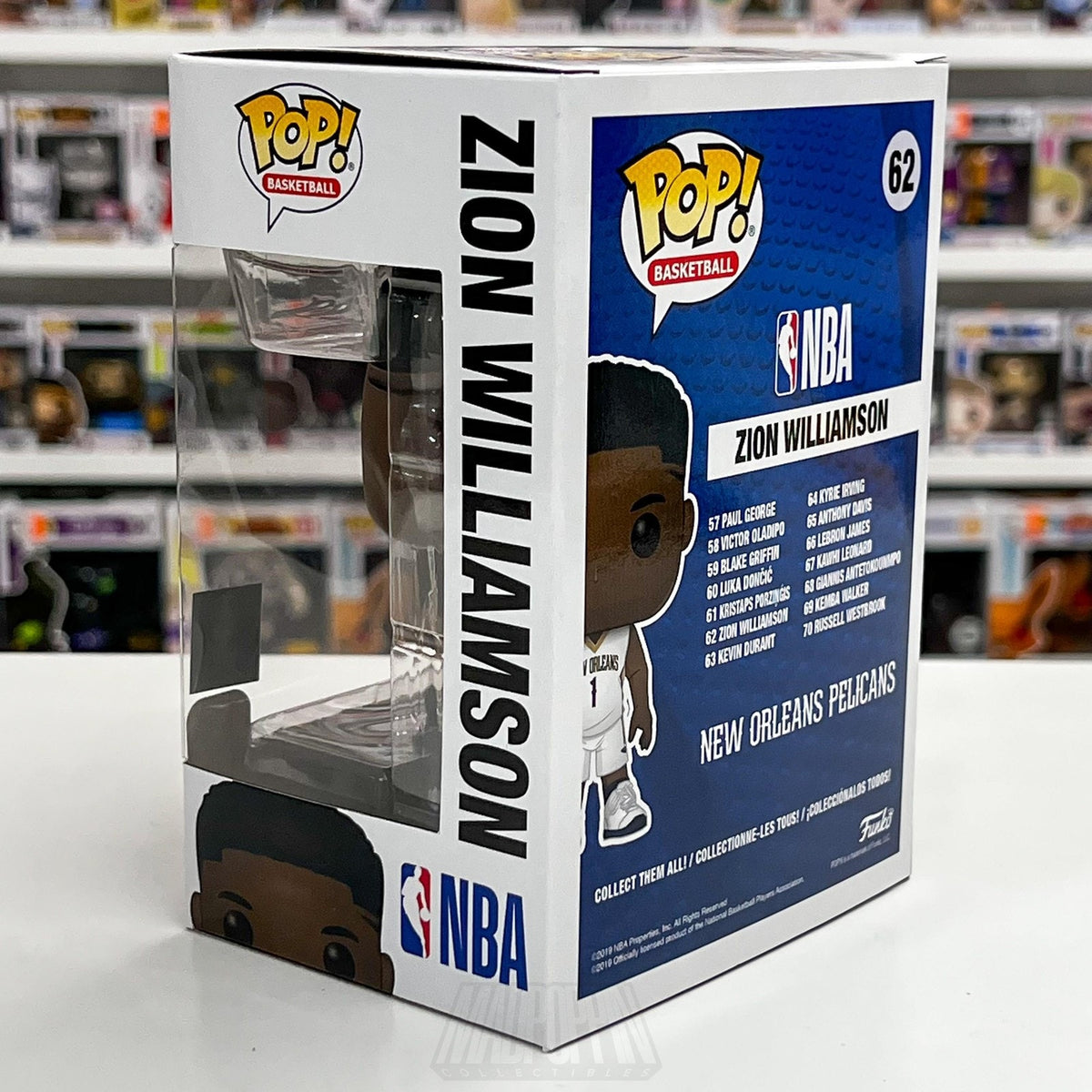 Funko Pop! NBA Zion Williamson #62 New Orleans Pelicans Vinyl Figure Collectible