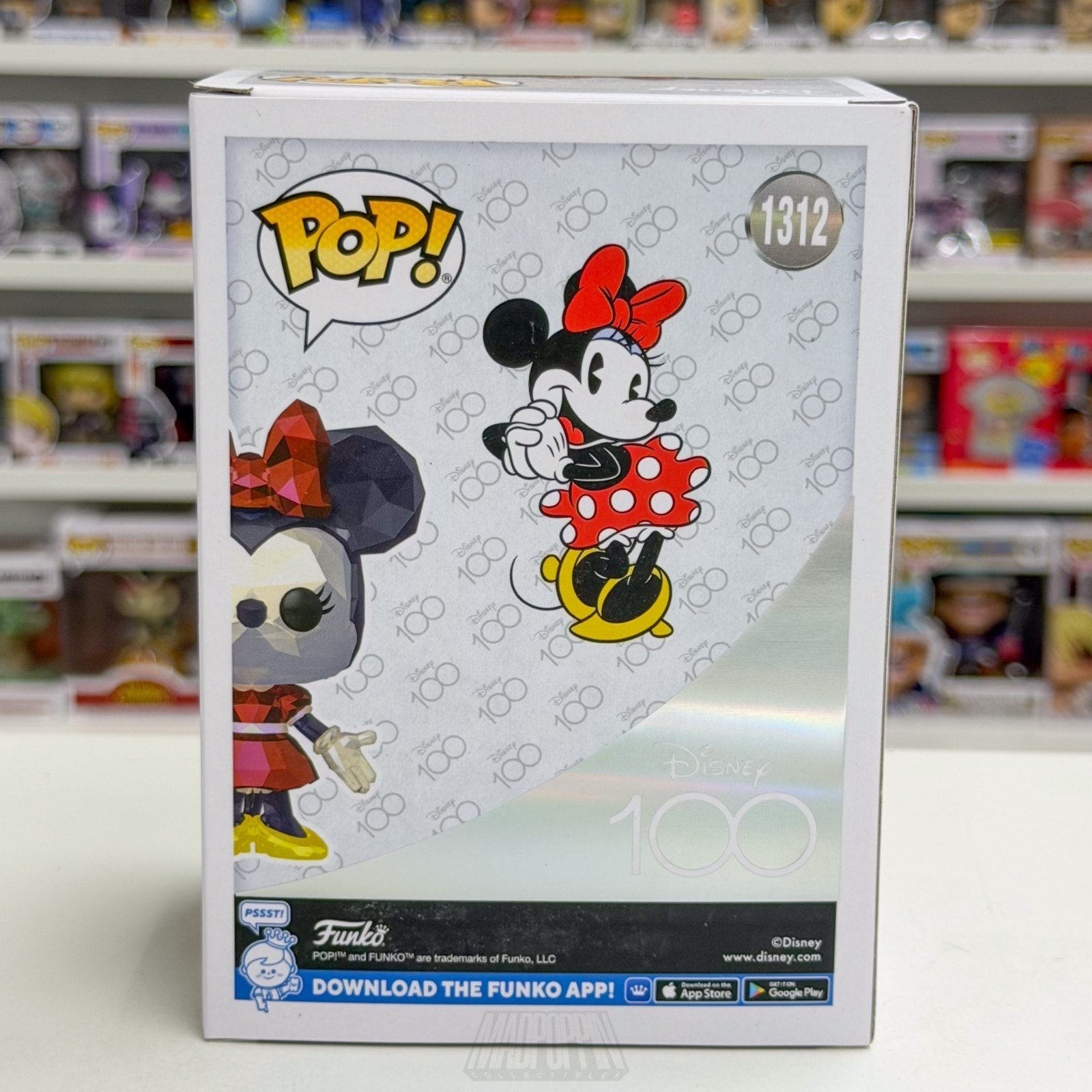 Funko Pop Disney 100 Minnie Mouse Facet Exclusive 1312 Mickey Toy Vinyl Figure