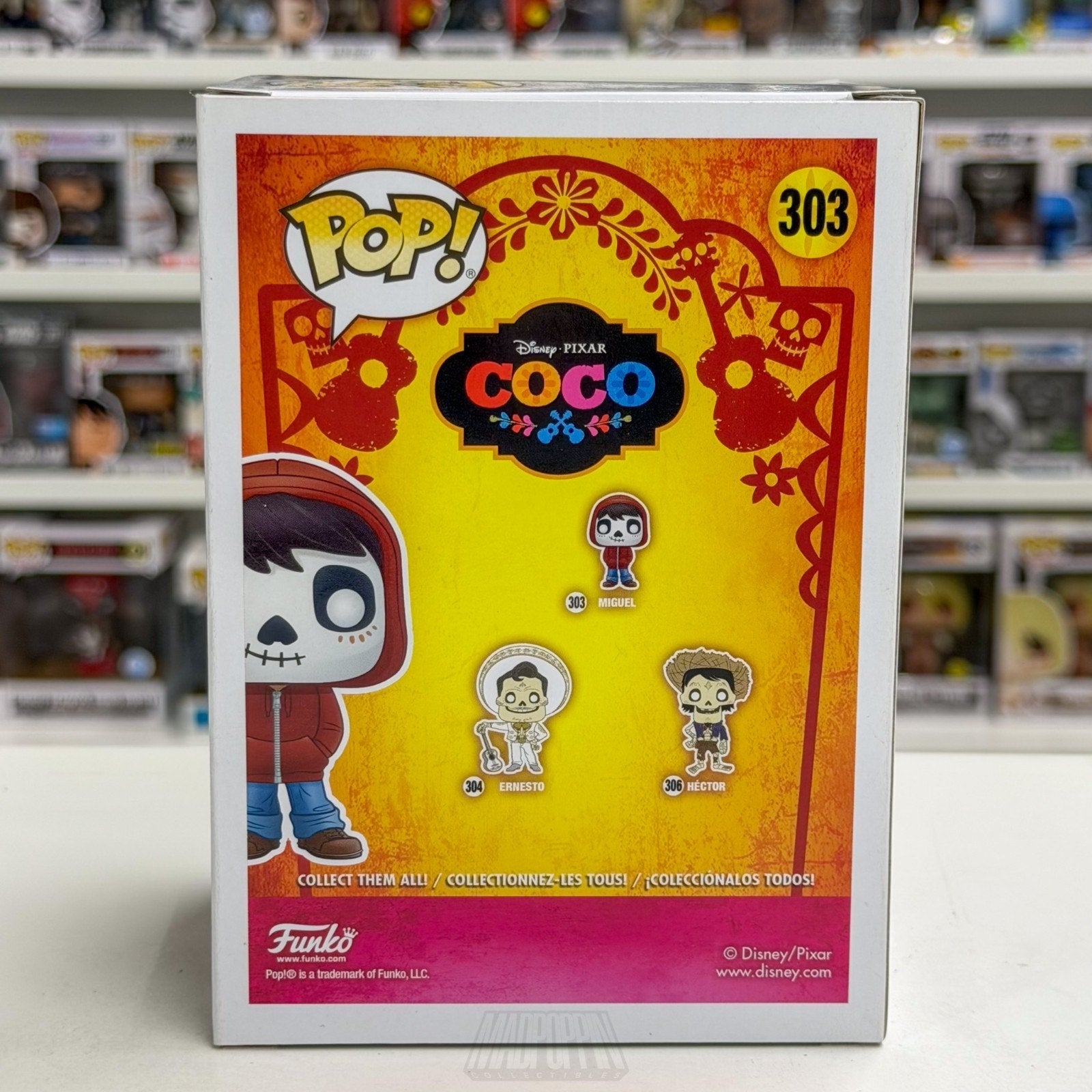 Funko Pop Disney Pixar Coco Miguel 303 Animation Día de los Muertos Vinyl Figure