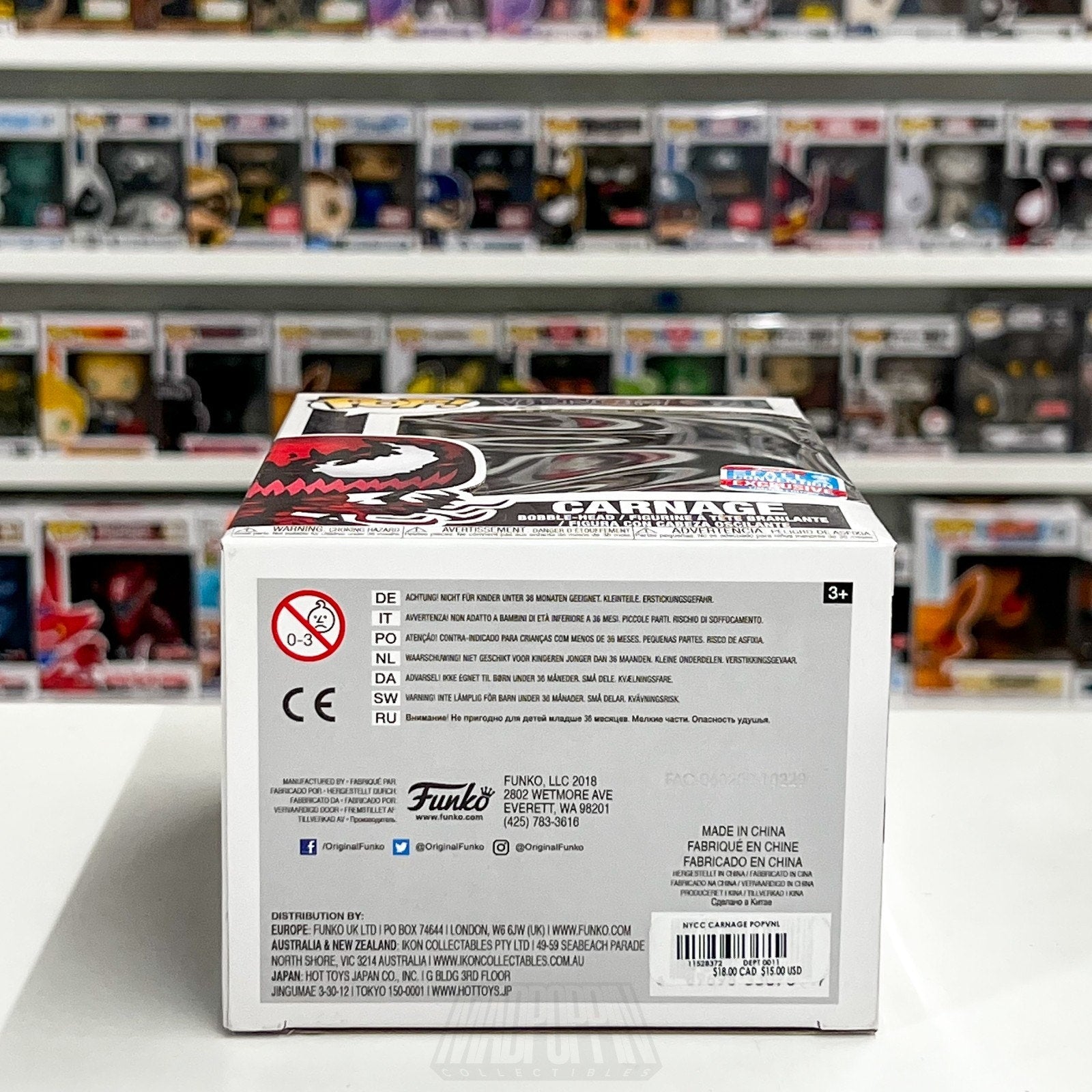 Funko Pop Marvel Venom Carnage Tendrils NYCC Fall Con 371 Symbiote Vinyl Figure