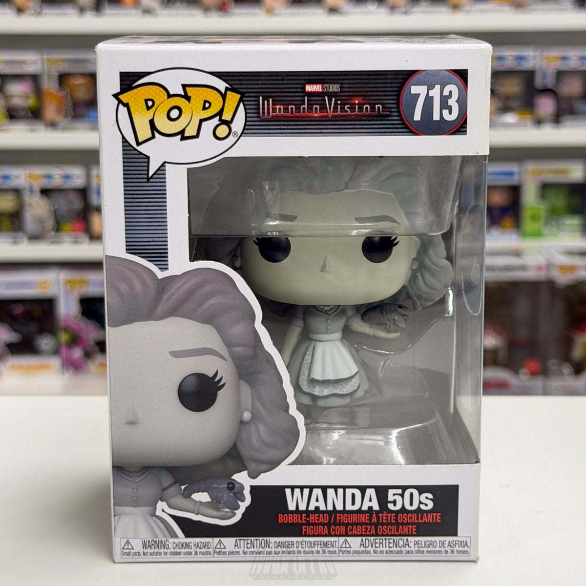 Funko Pop Marvel WandaVision Wanda 50s 713 Scarlet Witch MCU Toy Vinyl Figure
