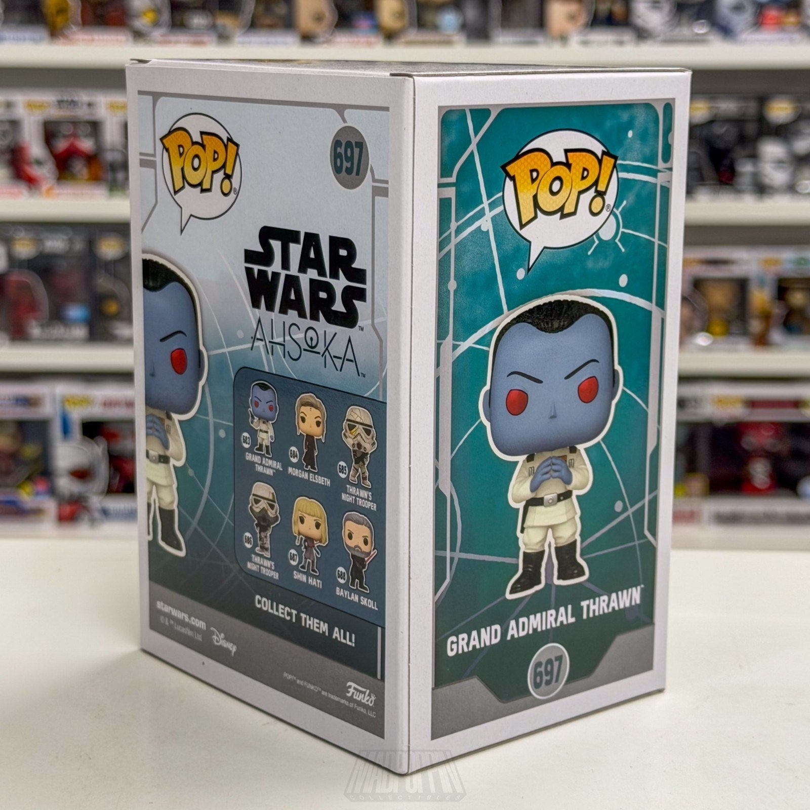 Funko Pop Star Wars Grand Admiral Thrawn Diamond SDCC Signed Auto JSA 697 Figure