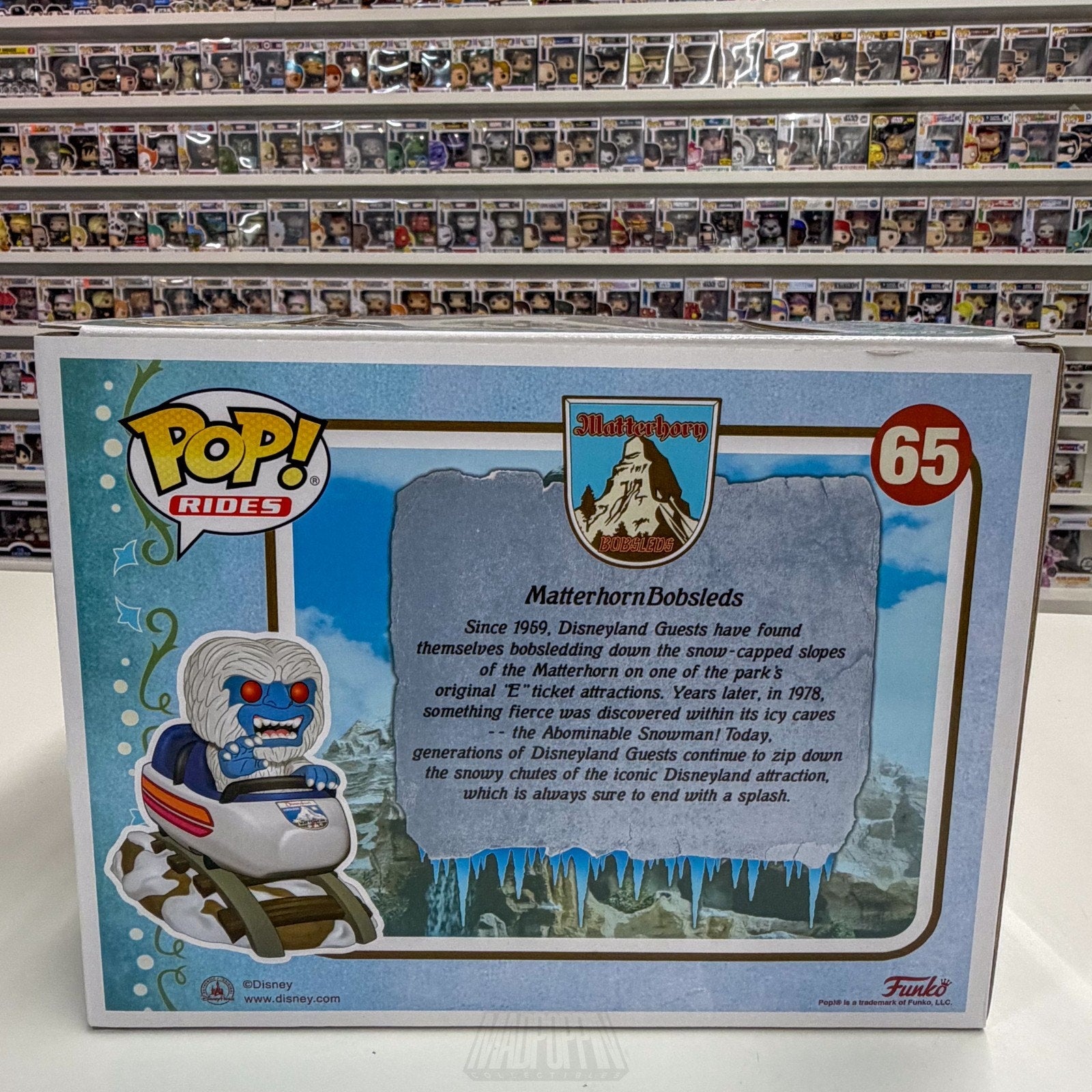 Funko Pop Rides Disney Matterhorn Bobsled Abominable Snowman 65 Toy Vinyl Figure
