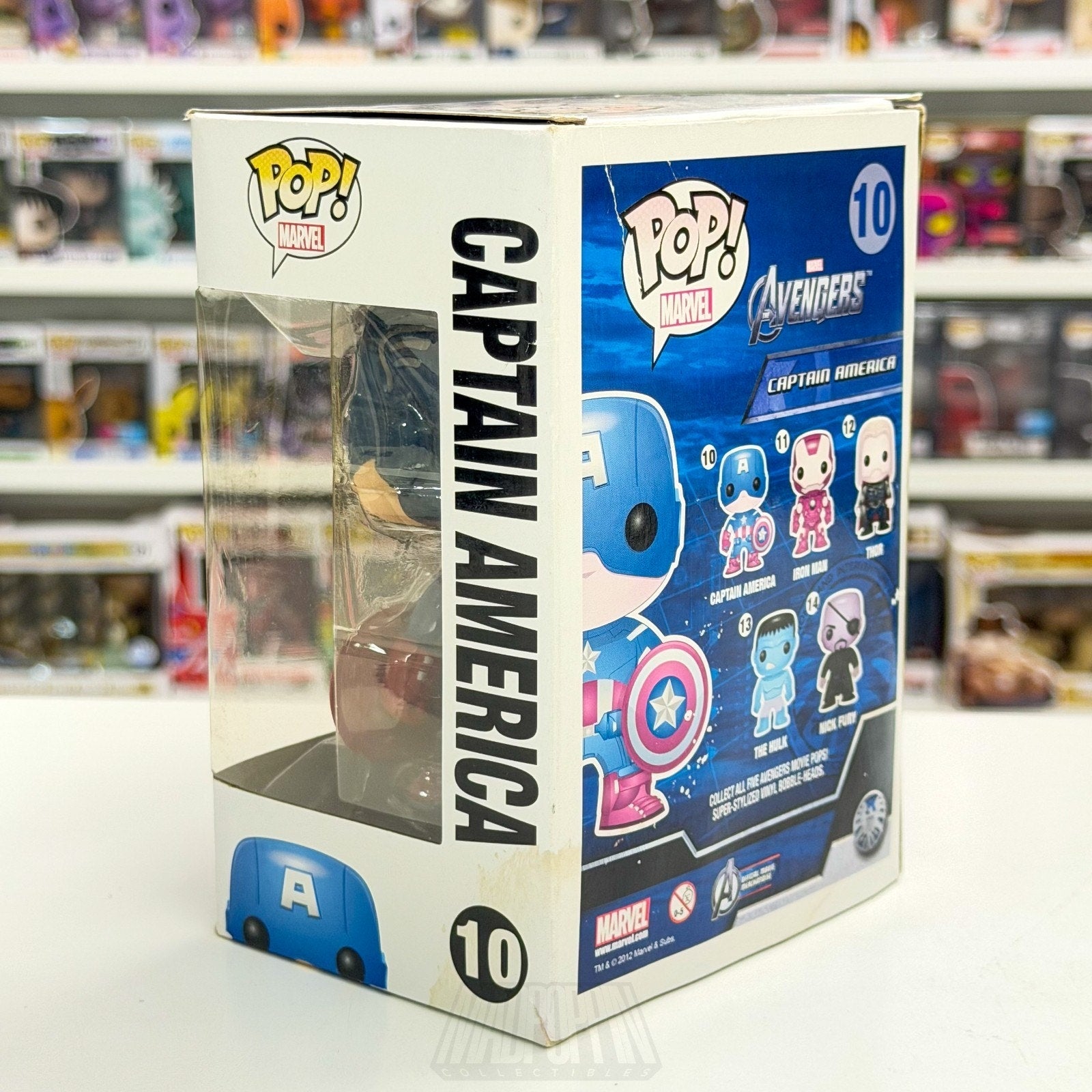 Funko Pop Marvel Avengers Captain America 2012 Vaulted 10 Superhero Vinyl Figure