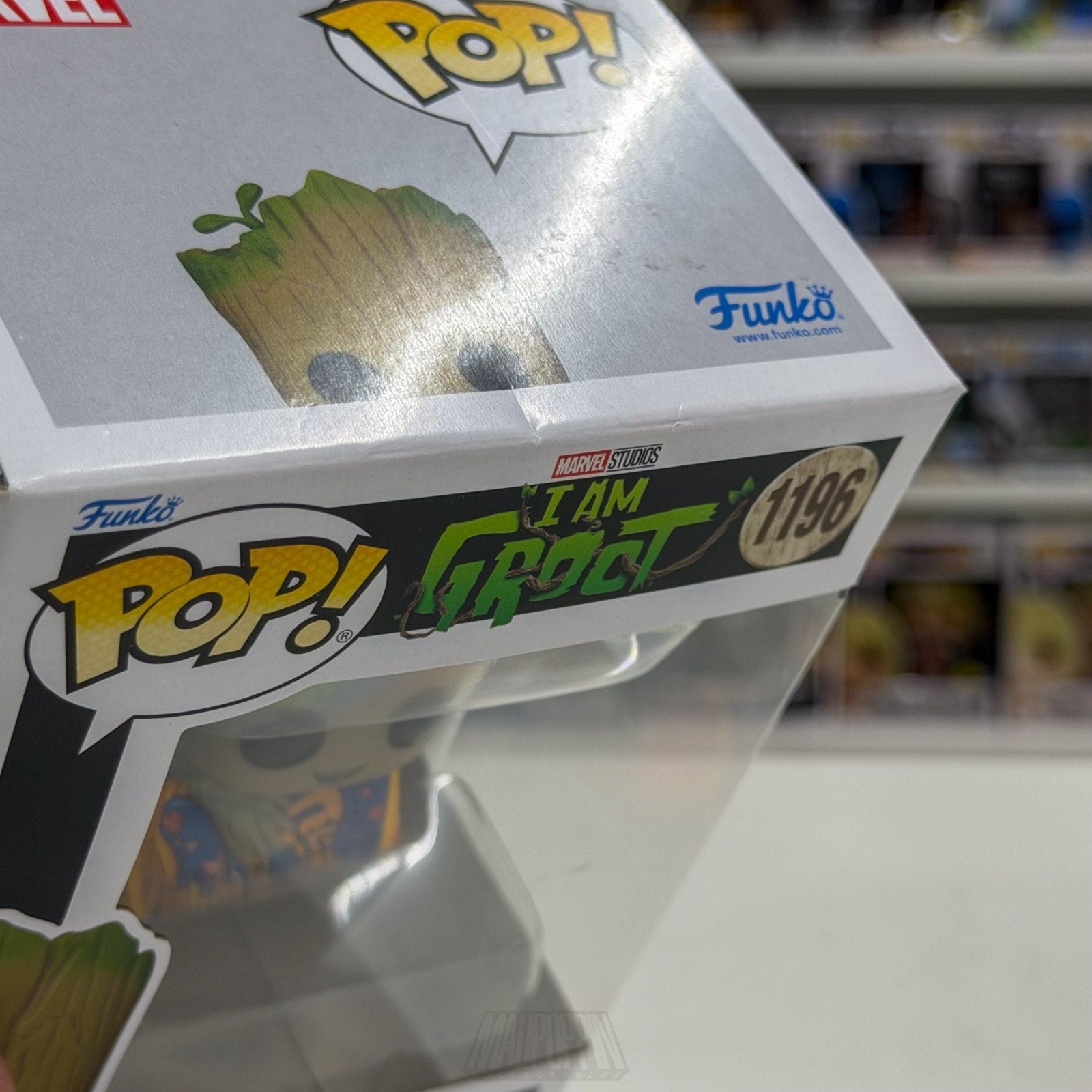 Funko Pop Marvel I Am Baby Groot with Cheese Puffs 1196 GOTG Toy Vinyl Figure