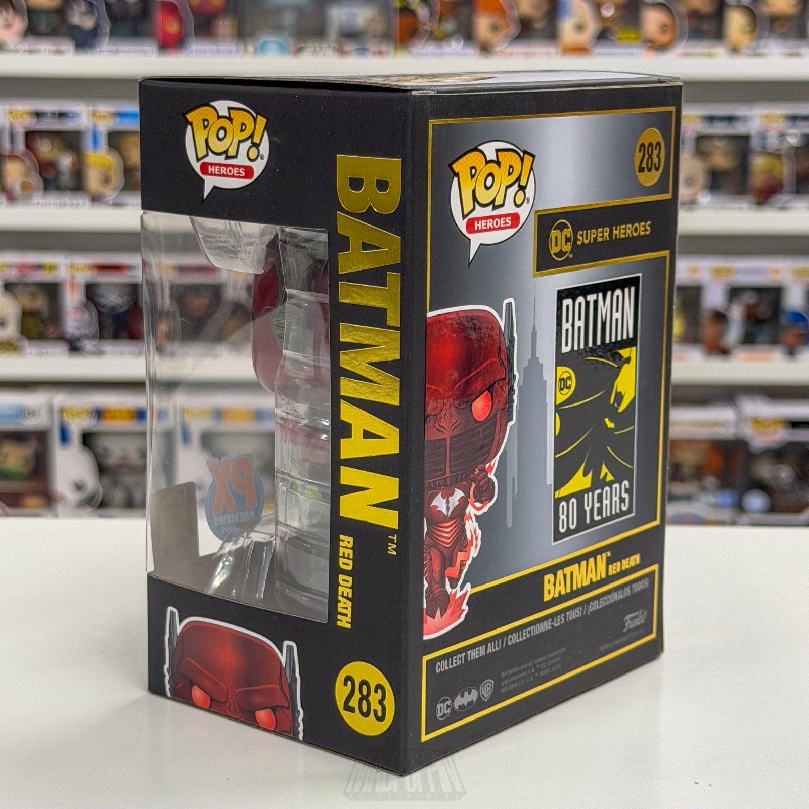 Funko Pop DC Heroes Batman Red Death PX 283 Earth 52 Villain Speed Force Figure