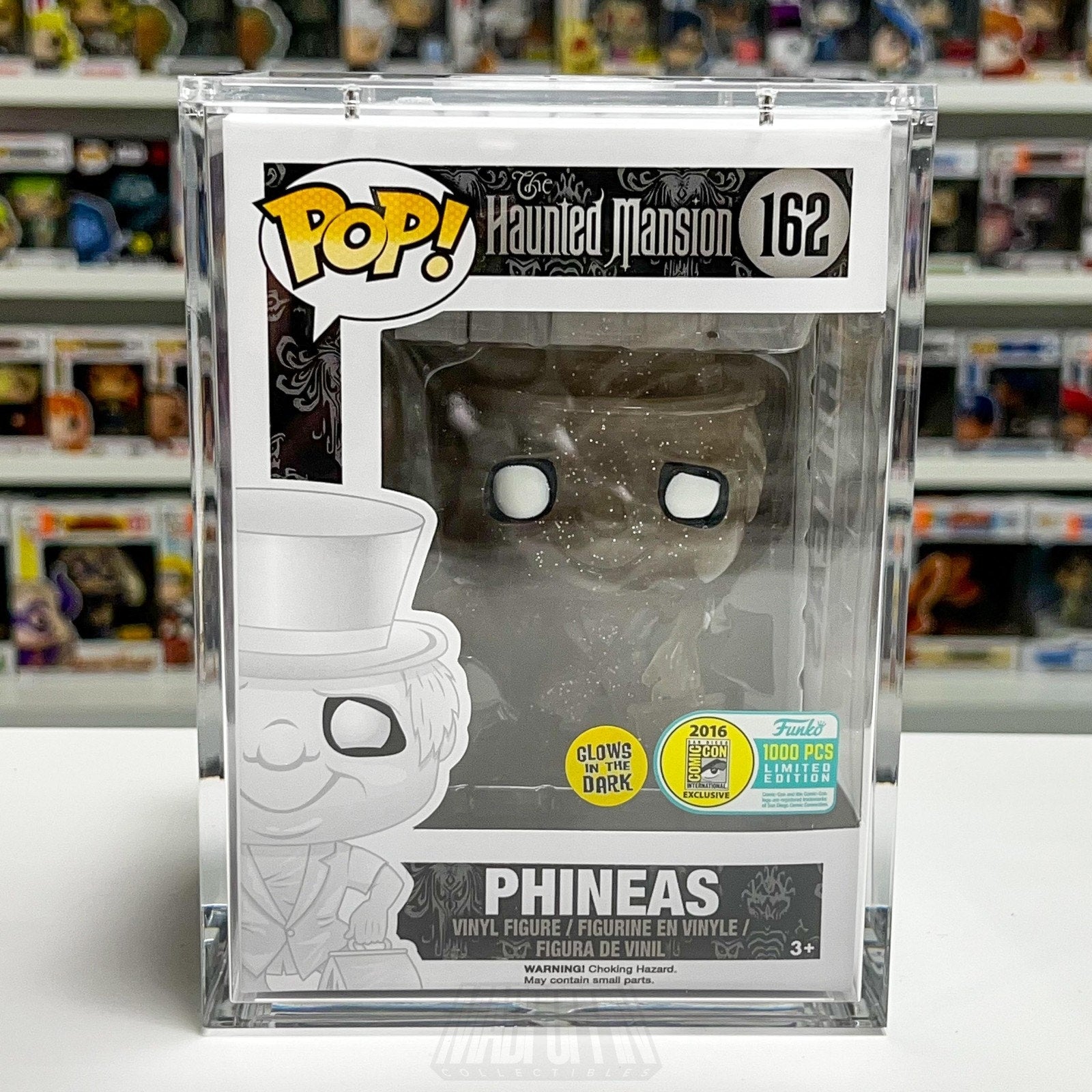 Funko Pop Disney Haunted Mansion Phineas Glow SDCC 1000PCS 162 Toy Vinyl Figure