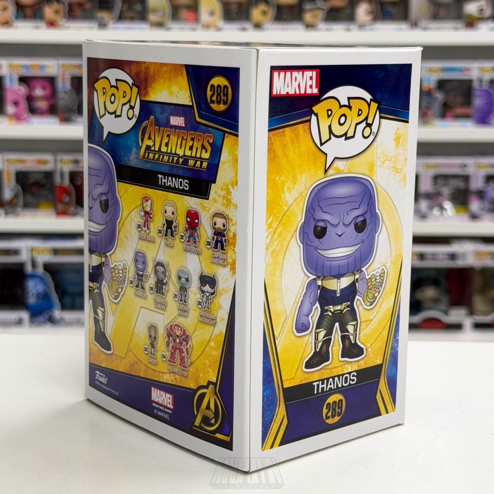 Funko Pop Marvel Avengers Infinity War Thanos w/Gauntlet 289 Titan Vinyl Figure