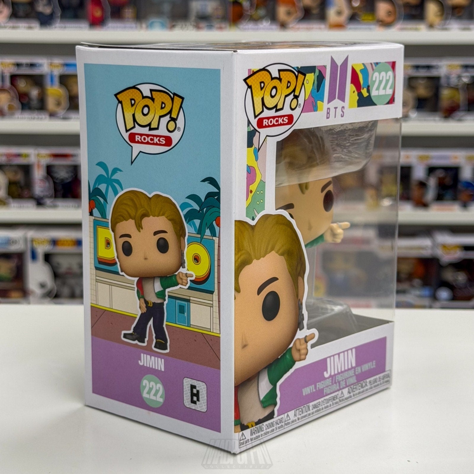 Funko Pop Rocks BTS Dynamite Jimin 222 Boy Band Korean K-Pop Toy Vinyl Figure