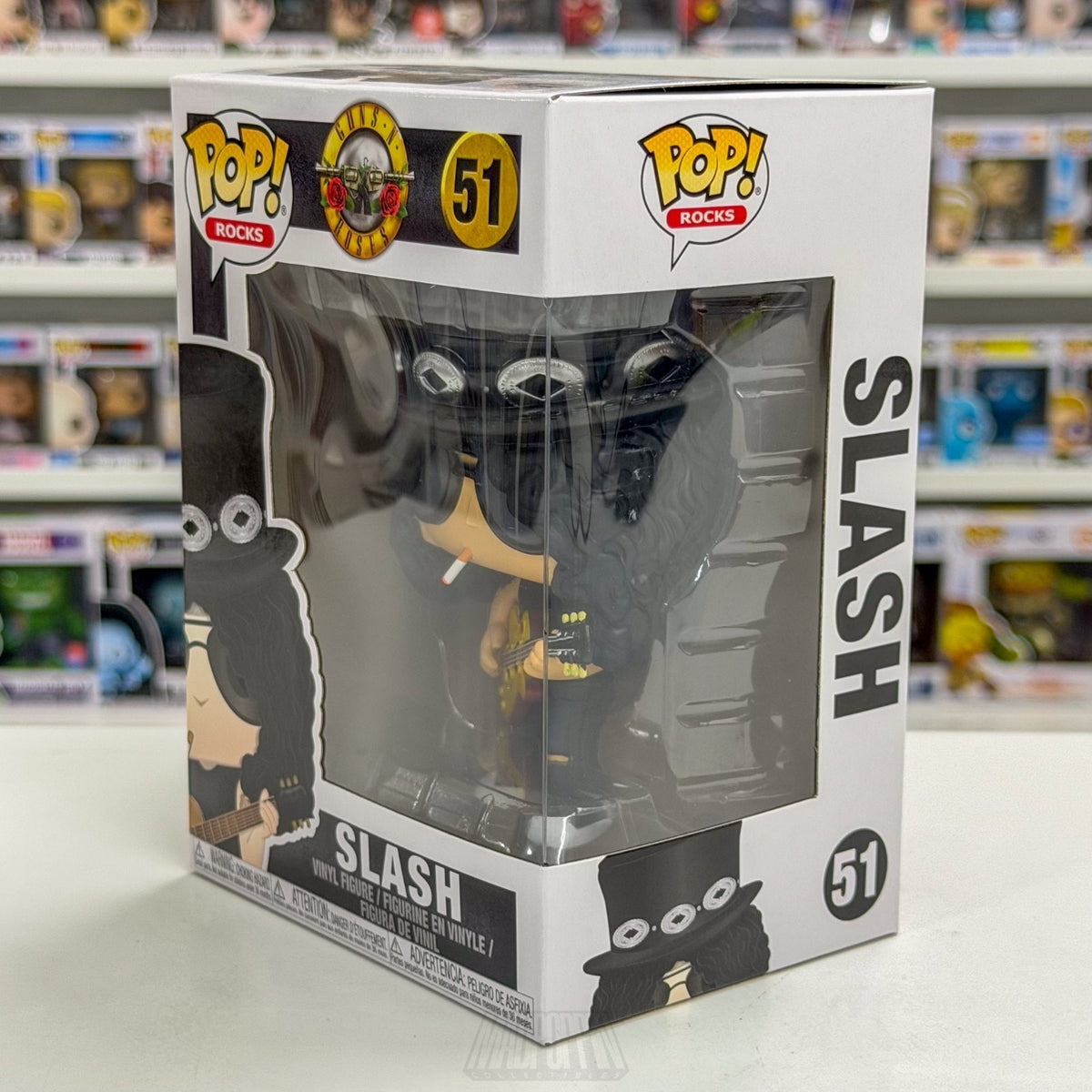 Funko Pop Rocks Guns N Roses Slash 51 Heavy Metal Band Guitarist Vinyl Figure