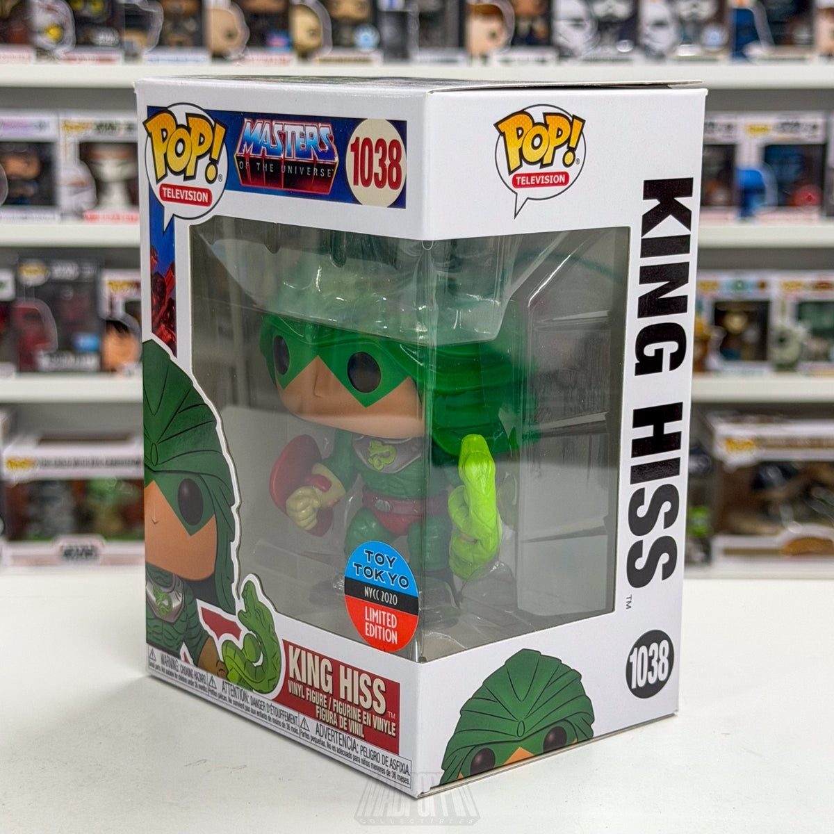 Funko Pop TV Masters of Universe MOTU King Hiss 1038 Cartoon 80s Vinyl Figure