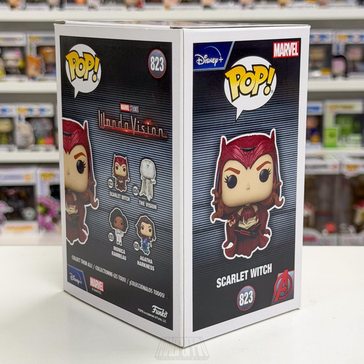 Funko Pop Marvel WandaVision Scarlet Witch Darkhold Levitating 823 Vinyl Figure