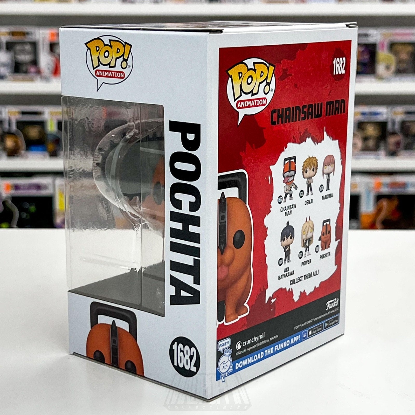 Funko Pop Anime Chainsaw Man Pochita 1682 Orange Dog Japanese Manga Vinyl Figure