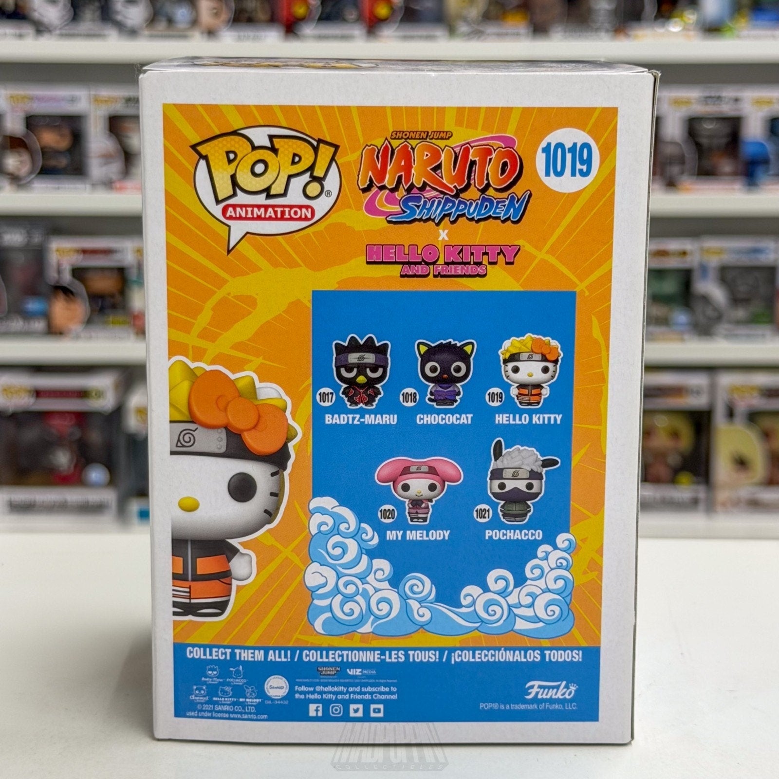 Funko Pop Anime Naruto x Hello Kitty 1019 Kawaii Cute Cat Japanese Vinyl Figure