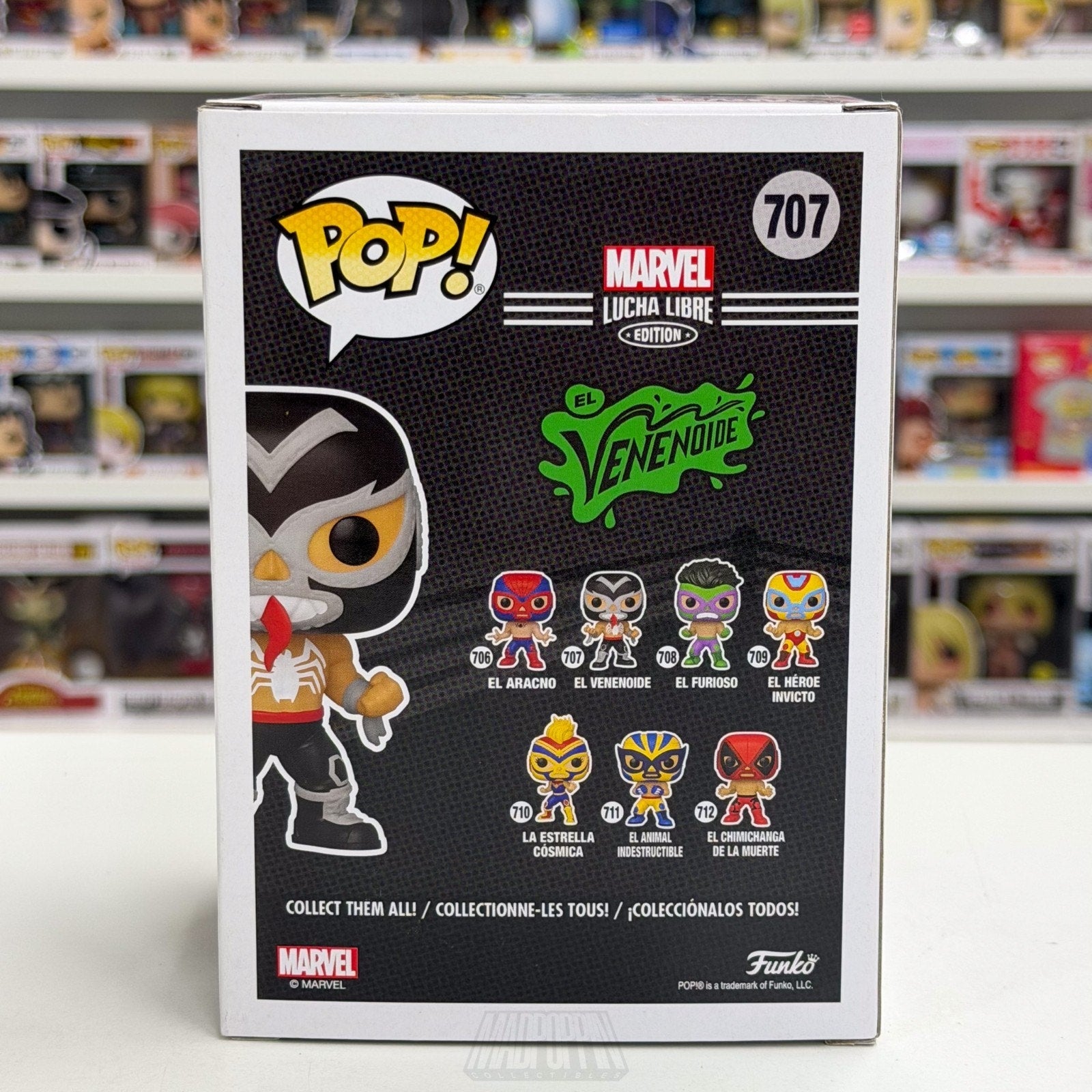 Funko Pop Marvel Lucha Libre El Venenoide 707 Venom Wrestling Toy Vinyl Figure