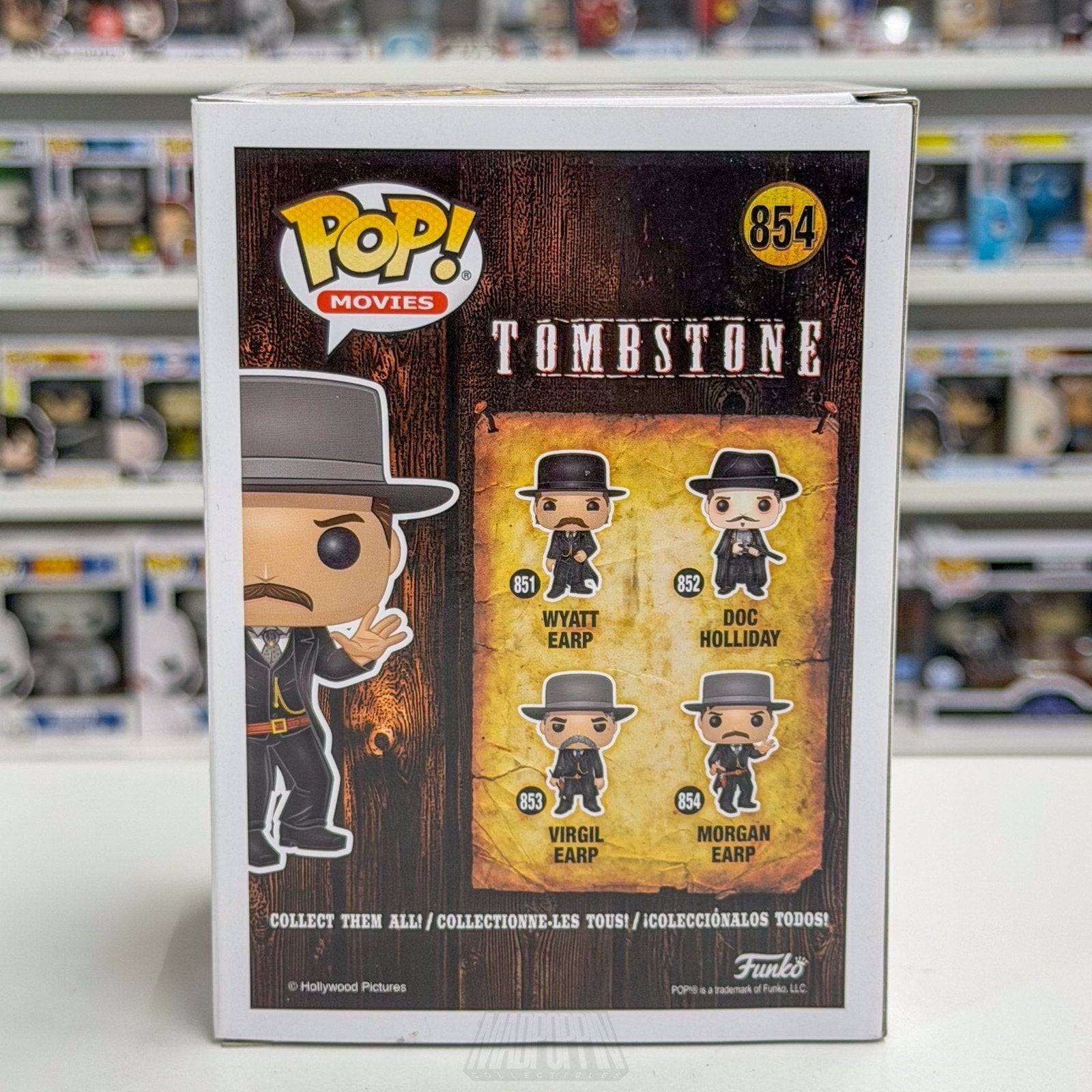 Funko Pop Movies Tombstone Morgan Earp 854 Western Cowboy Outlaws Vinyl Figure