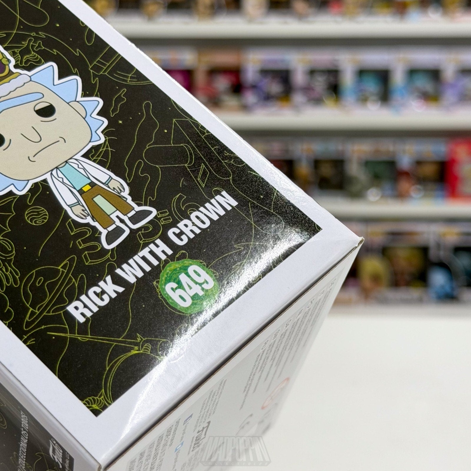 Funko Pop Animation Rick & Morty w/Crown King of $#+ GameStop 649 Vinyl Figure