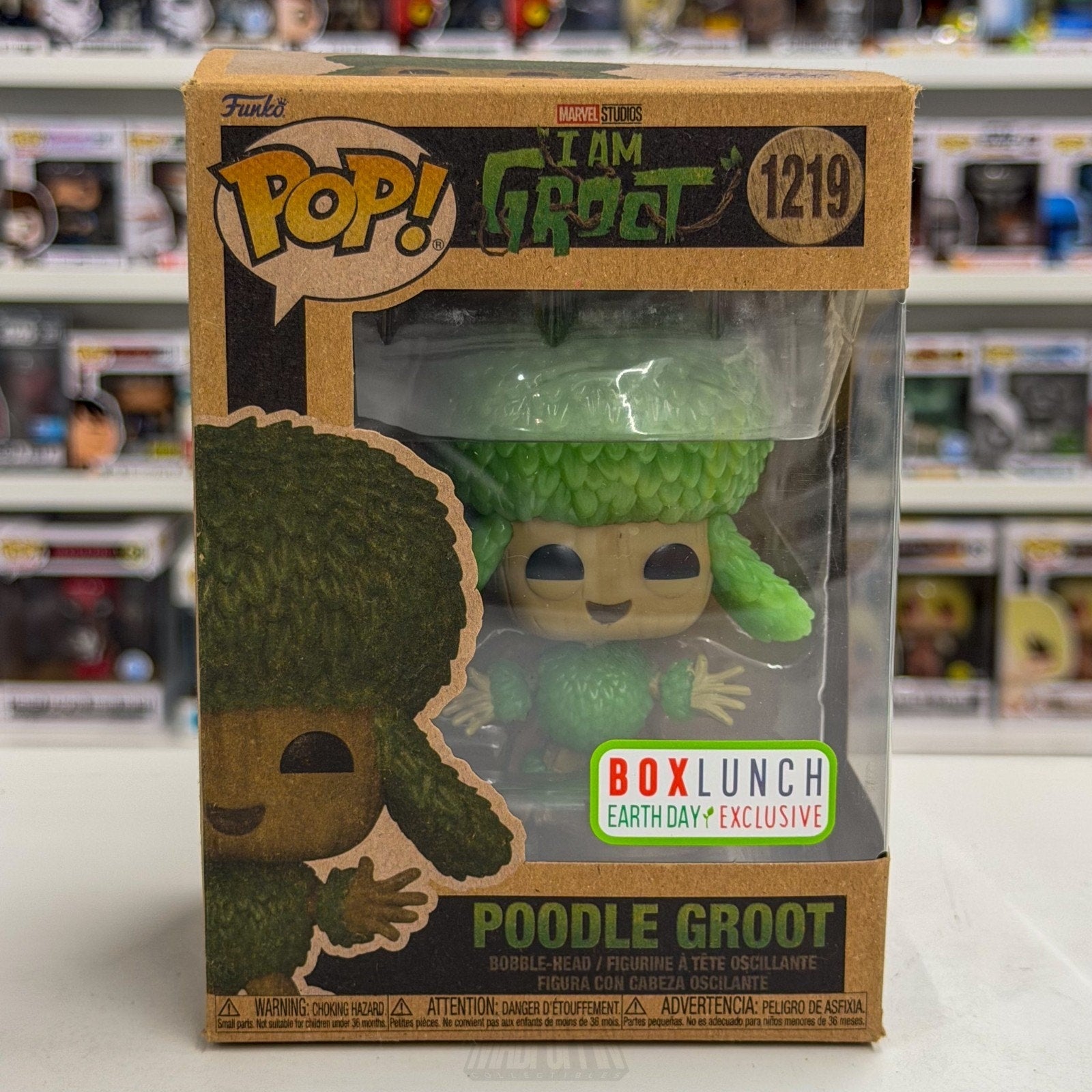 Funko Pop Marvel Poodle I Am Groot Earth Day BoxLunch 1219 Tree Toy Vinyl Figure