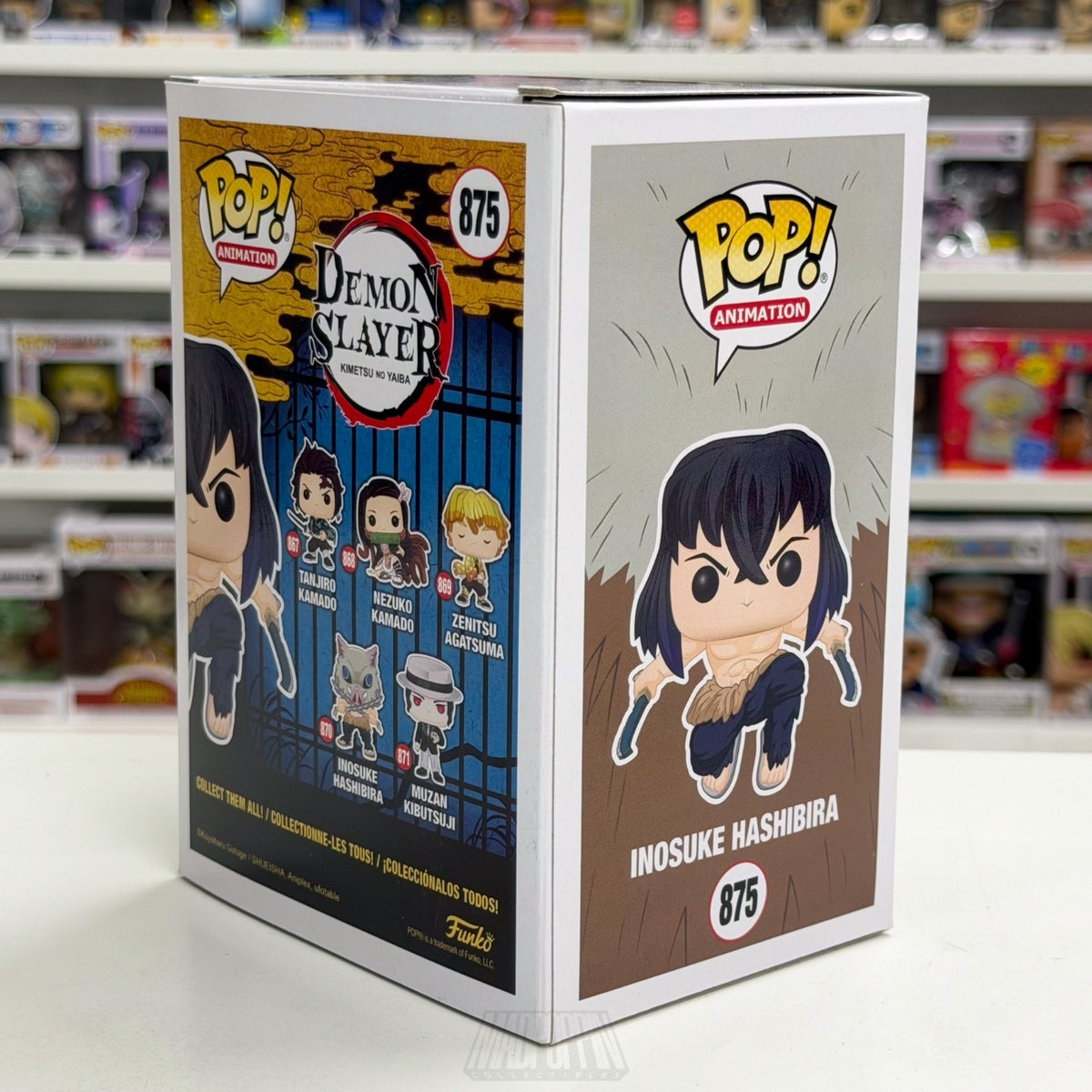 Funko Pop Anime Demon Slayer Inosuke Hashibira Flocked Chase Chalice 875 Figure