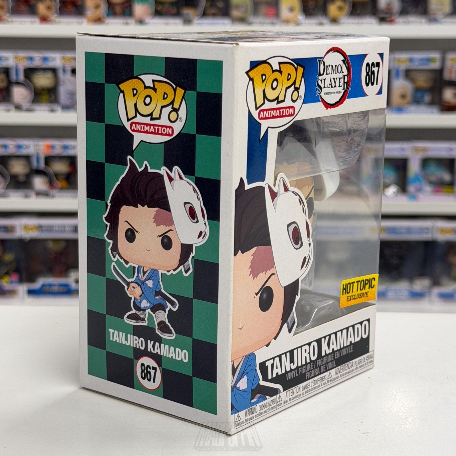 Funko Pop Anime Demon Slayer Tanjiro Kamado OG Blue Sword Hot Topic 867 Figure