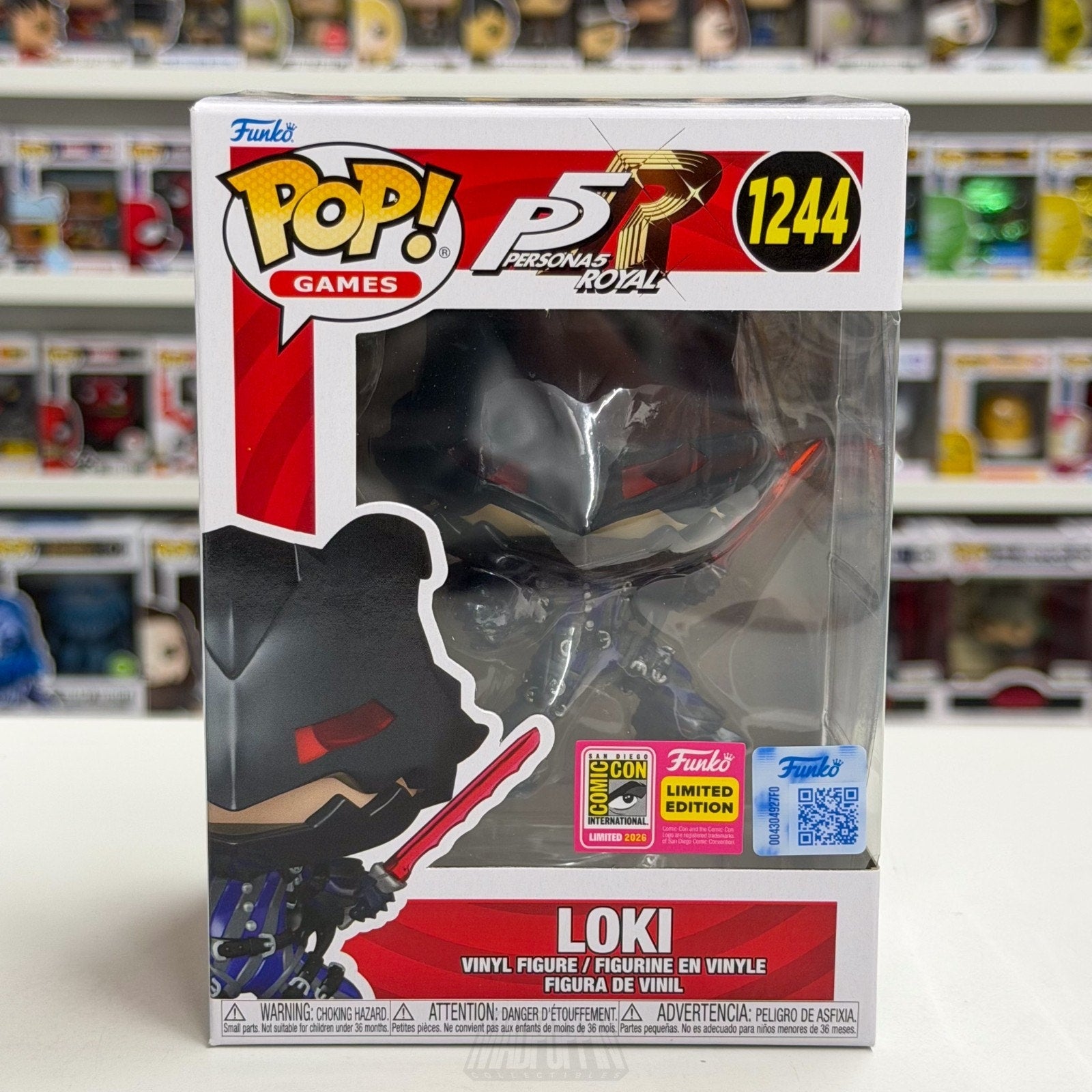 Funko Pop Games Persona 5 Royal Loki 1244 SDCC 2026 Video OFFICIAL CON STICKER