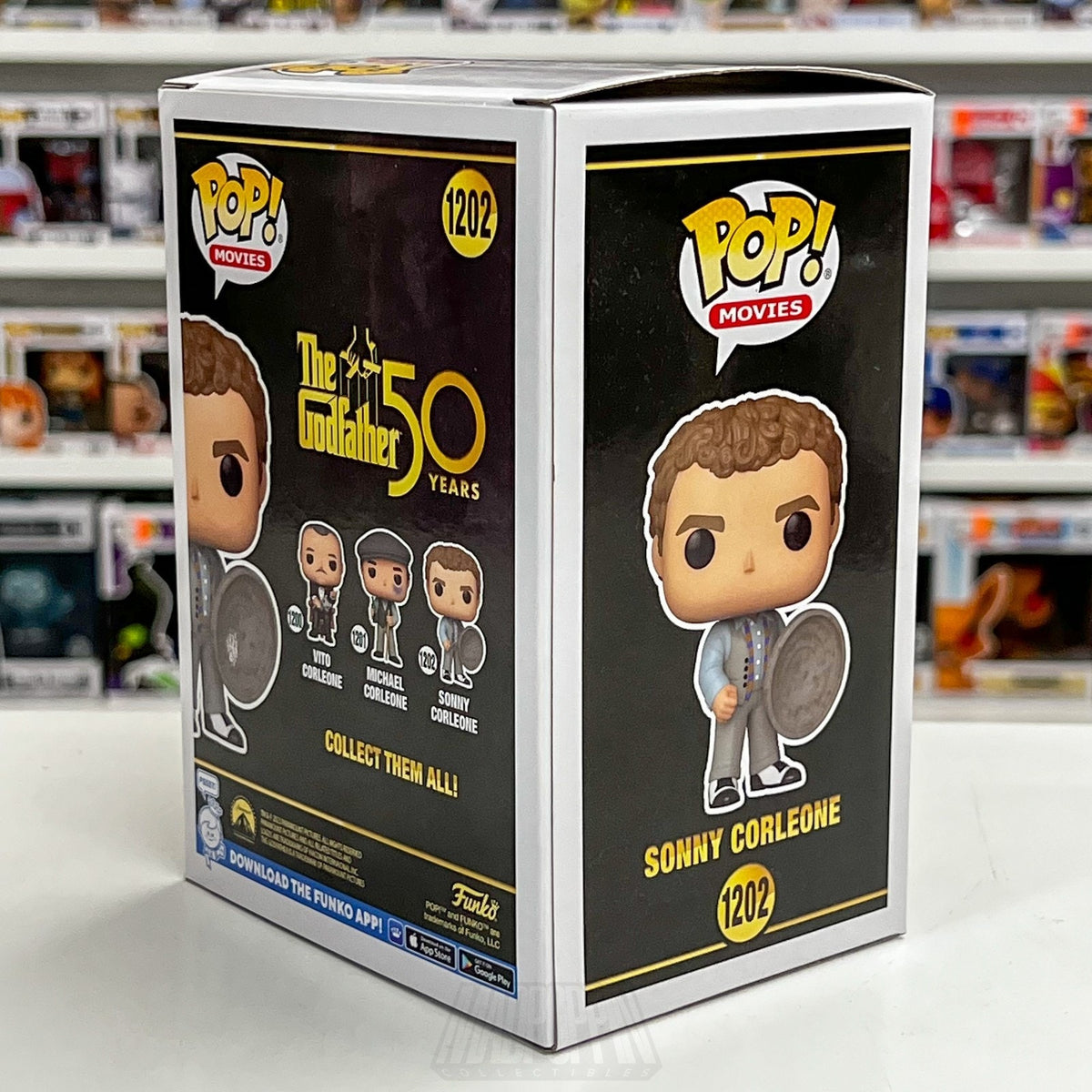 Funko Pop Movies Godfather 50 Years Sonny Corleone 1202 w/Trash Can Lid Vinyl
