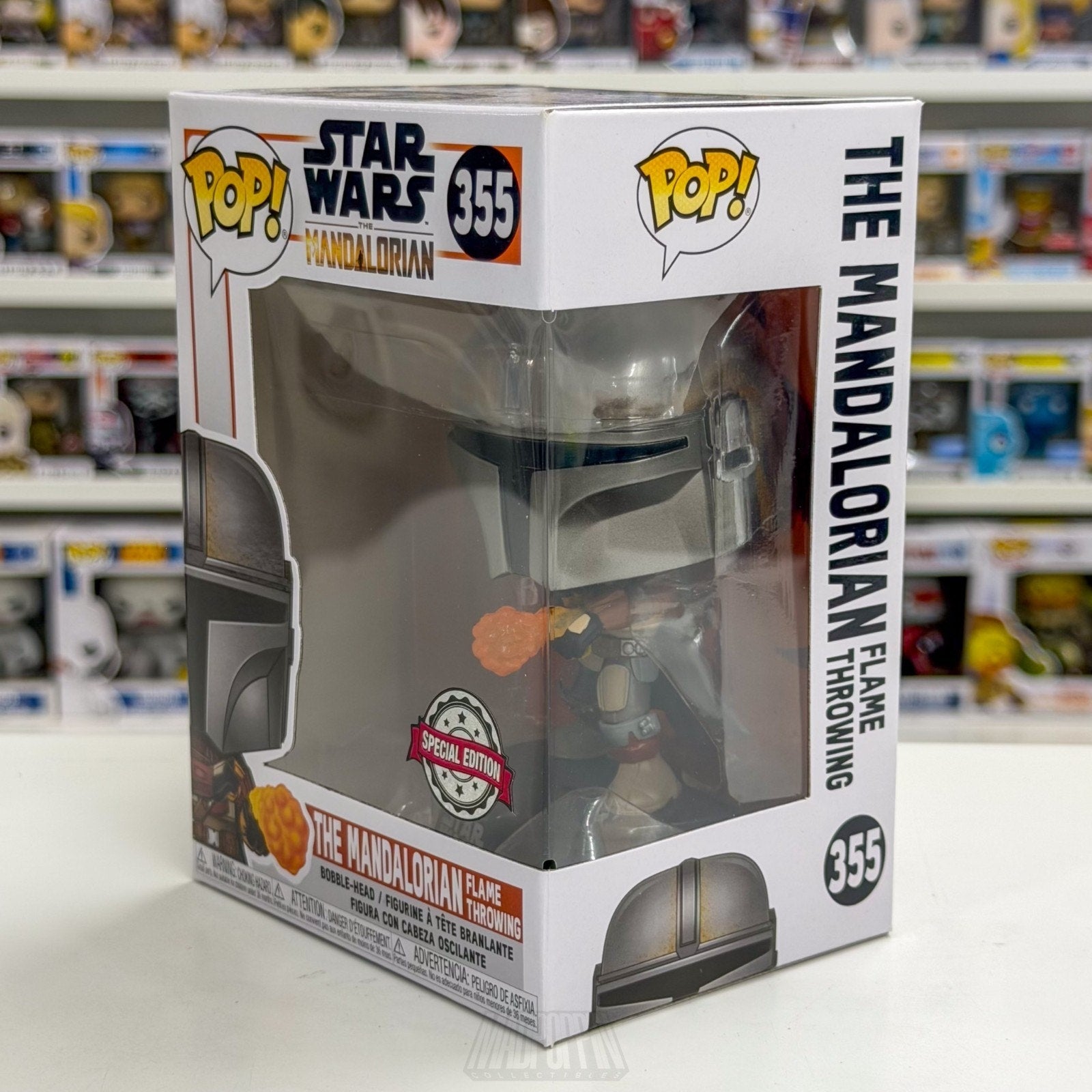 Funko Pop Star Wars Mandalorian Flame Throwing Target 355 Bounty Hunter Figure