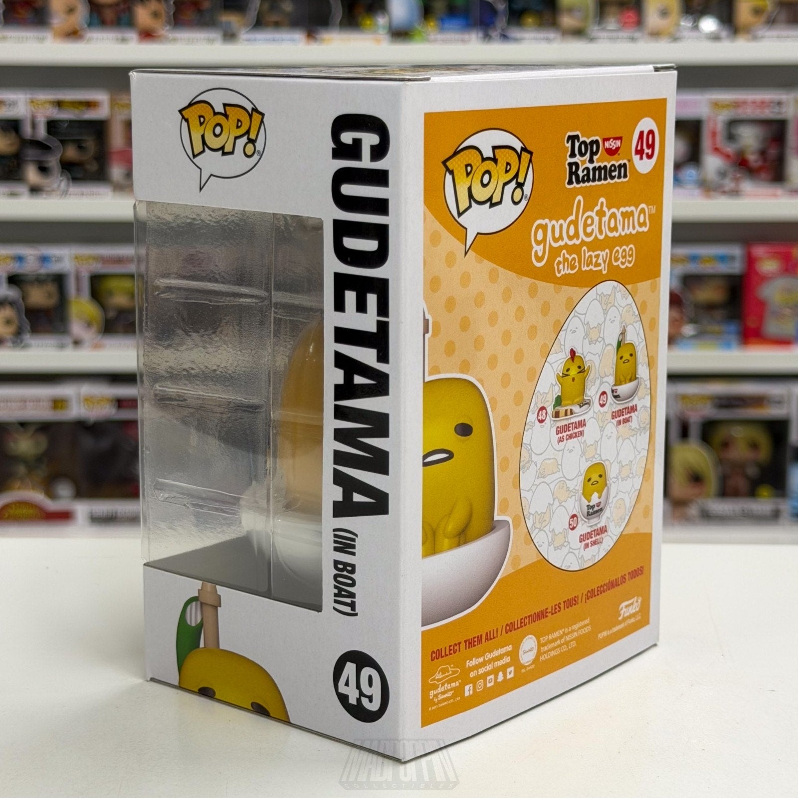 Funko Pop Sanrio Nissin Top Ramen Gudetama The Lazy Egg In Boat 49 Vinyl Figure