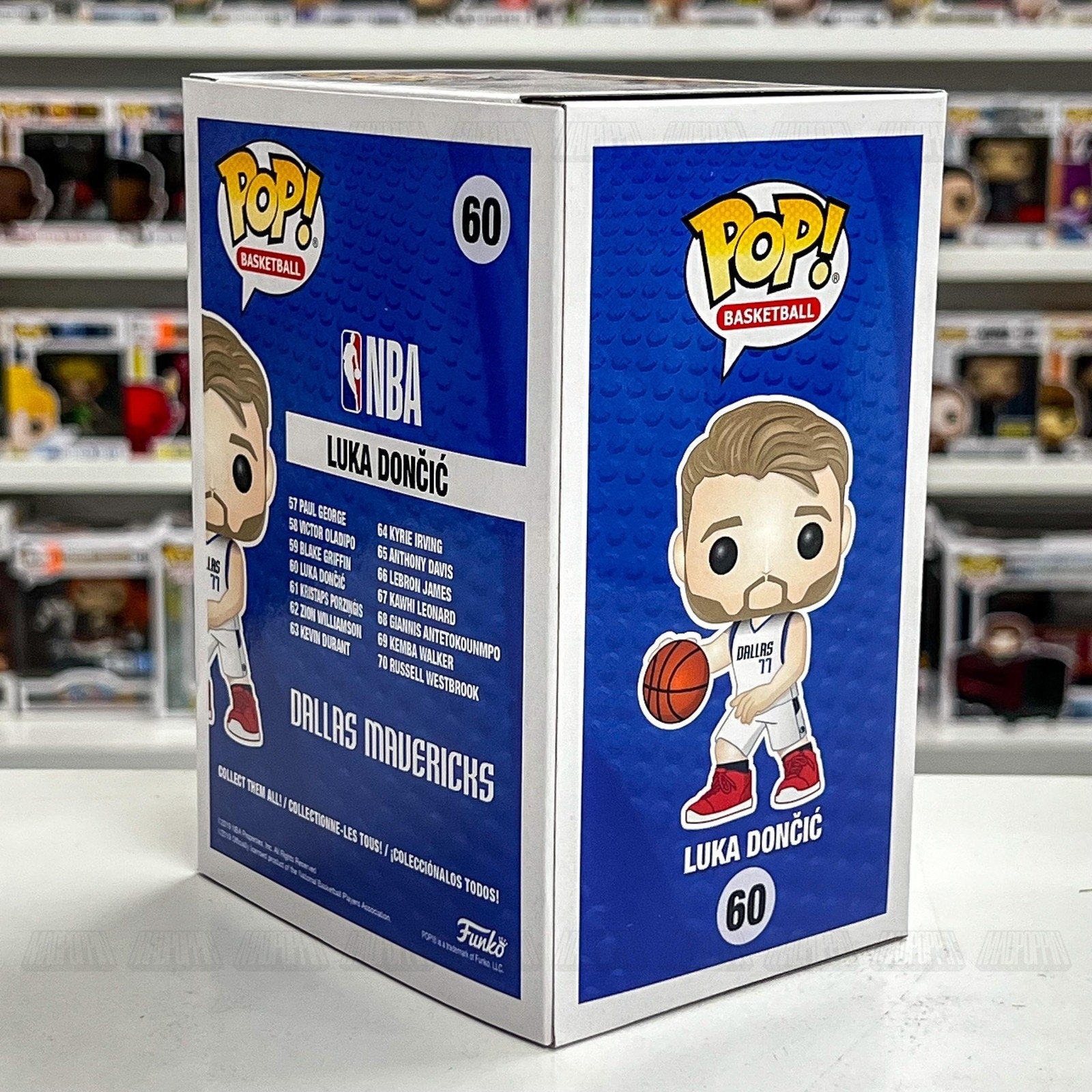 Funko Pop NBA Basketball Dallas Mavericks Luka Doncic White Jersey 60 Toy Figure