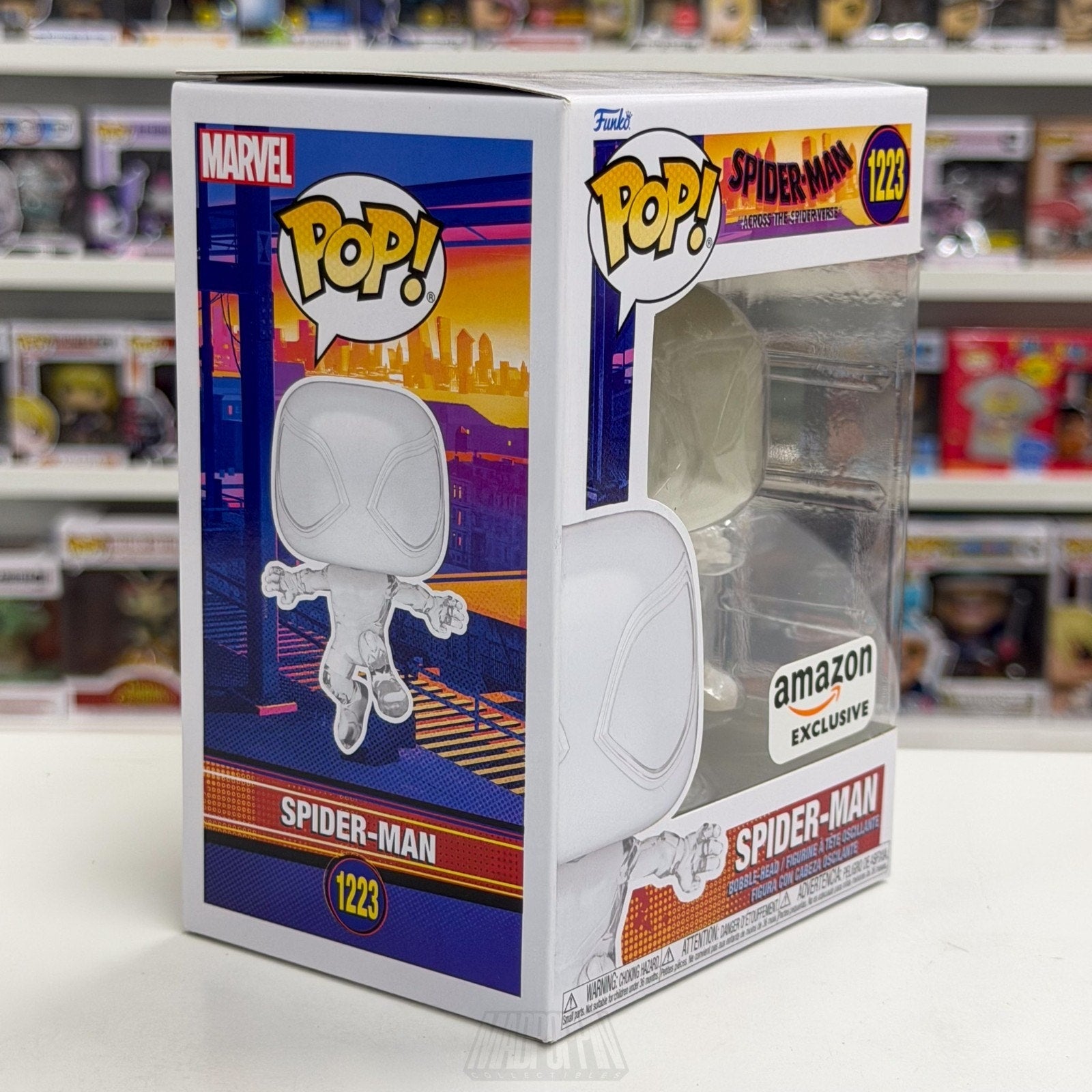 Funko Pop Marvel Spider-Man Leaping Translucent Amazon 1223 MCU Toy Vinyl Figure