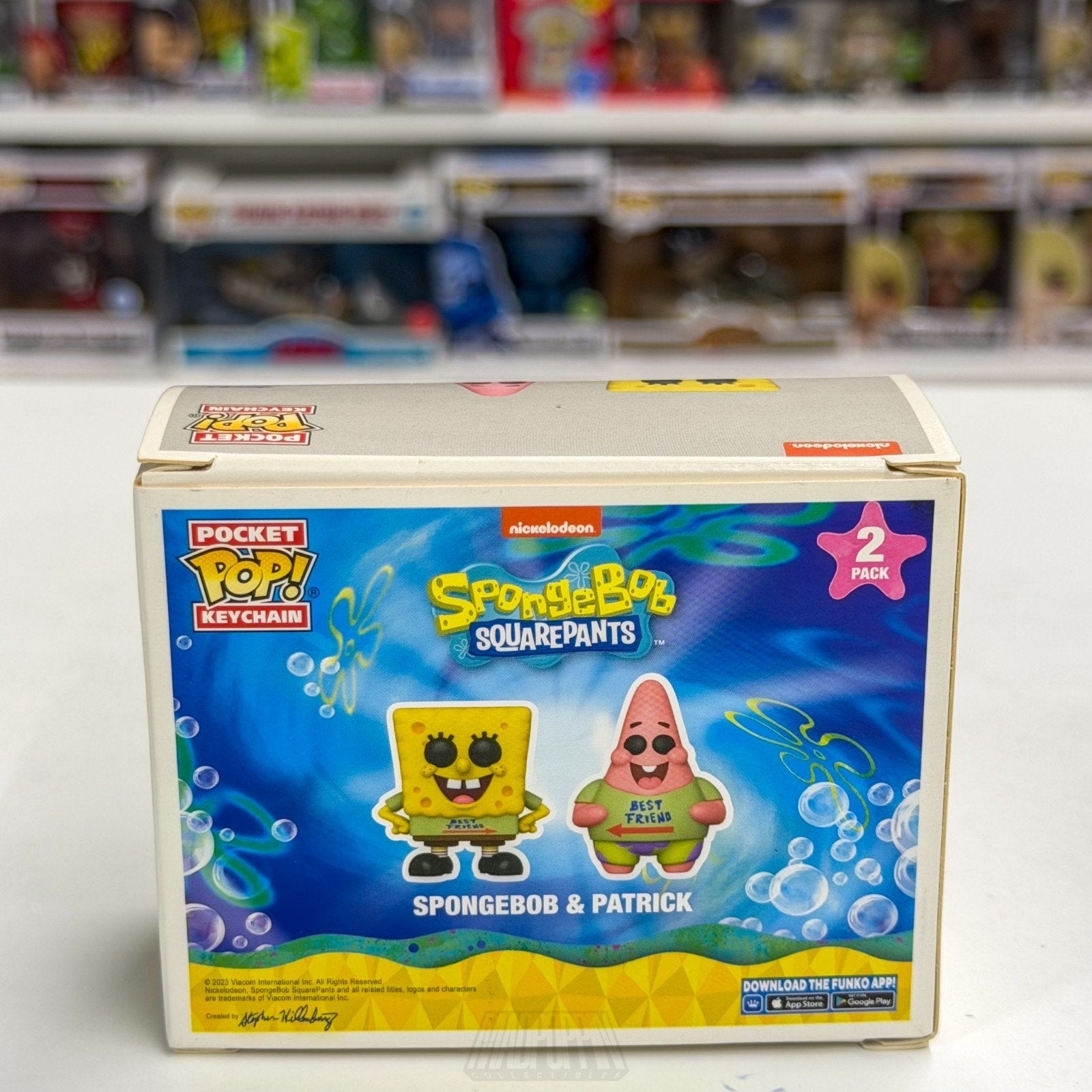 Funko Pocket Pop Keychain Spongebob Patrick BoxLunch 2 Pack Nickelodeon Cartoon