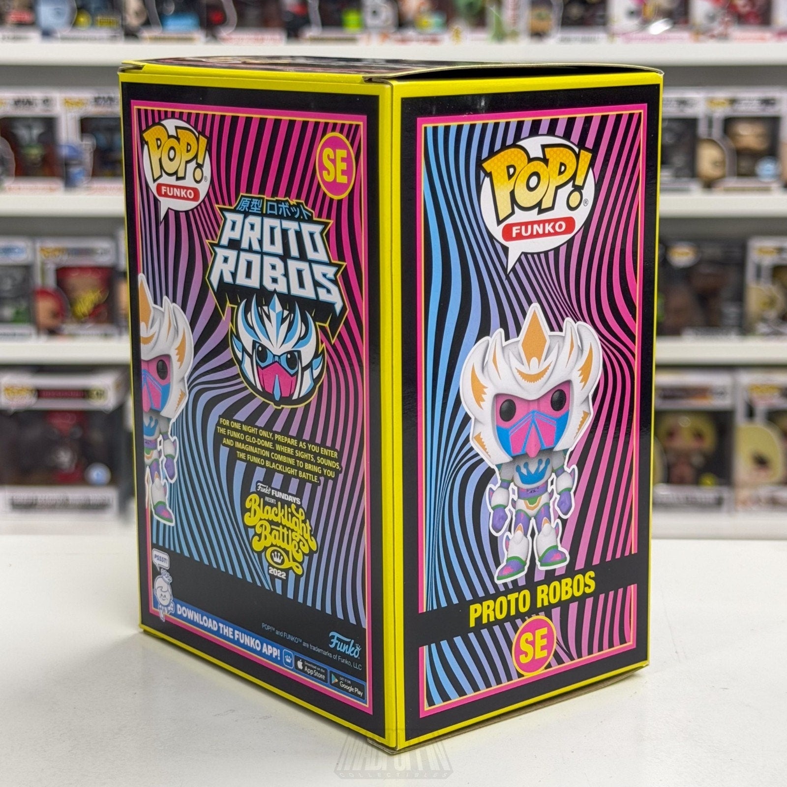 Funko Pop Fundays Blacklight Battle Proto Robos Limited 6250 Pcs SE Vinyl Figure