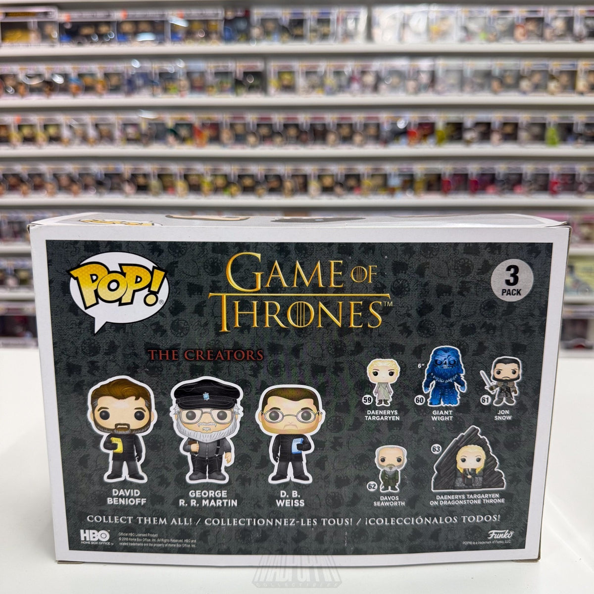 Funko Pop TV HBO Game of Thrones The Creators NYCC Excl 3 Pack Toy Vinyl Figure