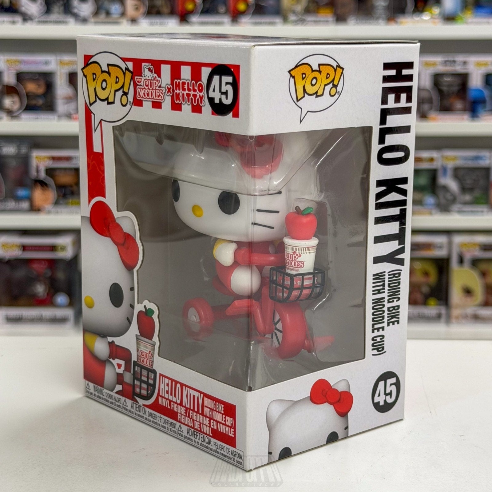 Funko Pop Sanrio Hello Kitty Riding Bike w/Noodles 45 Kawaii Cute Vinyl Figure