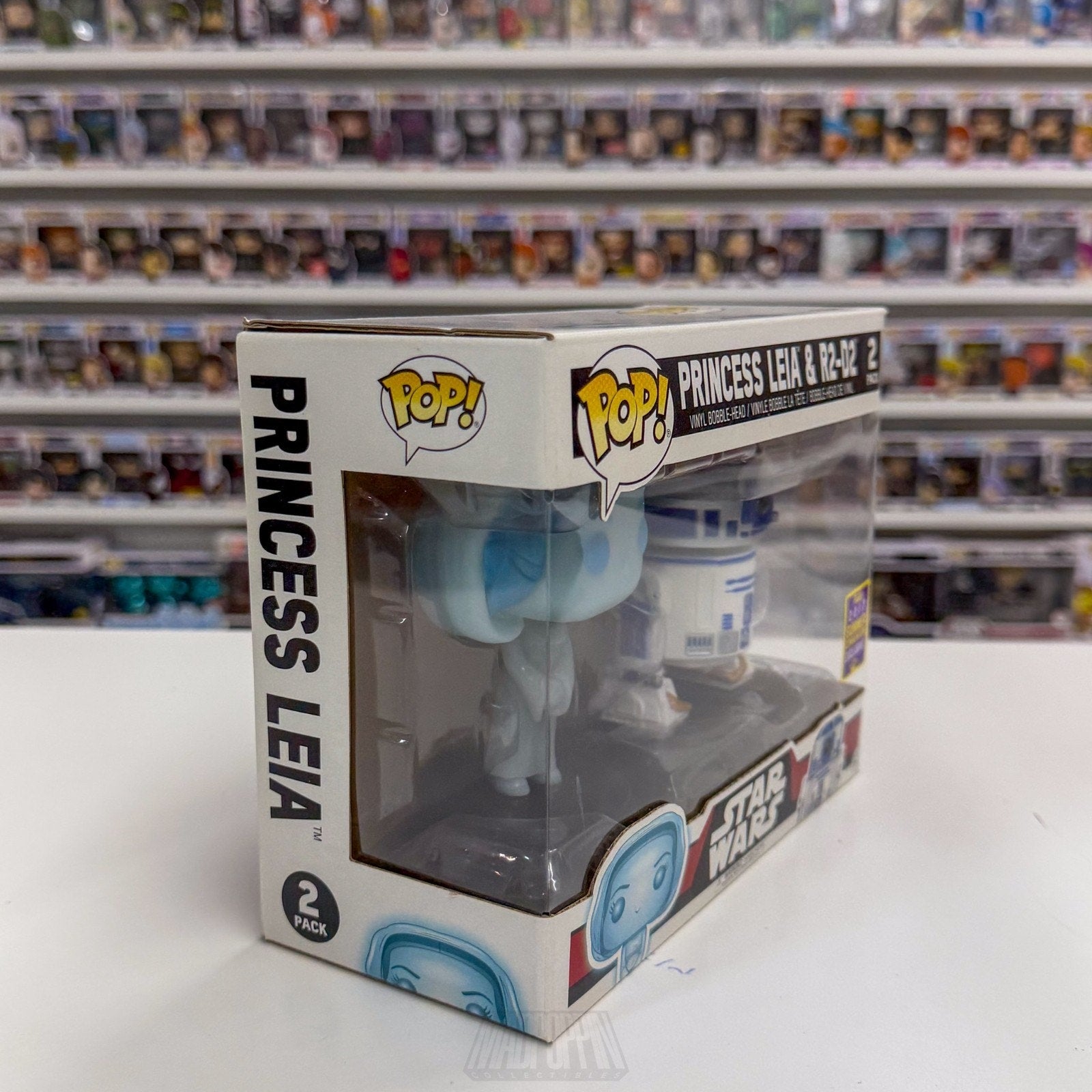 Funko Pop Star Wars Princess Leia Holographic Glow & R2-D2 SDCC 2 Pack Figure