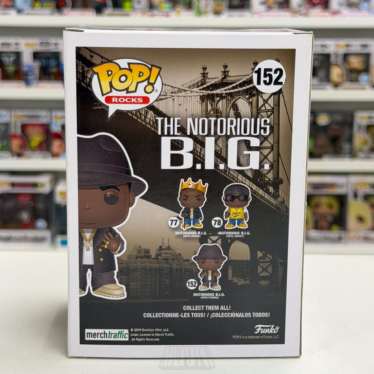 Funko Pop Rocks Notorious B.I.G. w/Fedora 152 Music Rap Hip Hop NYC Vinyl Figure