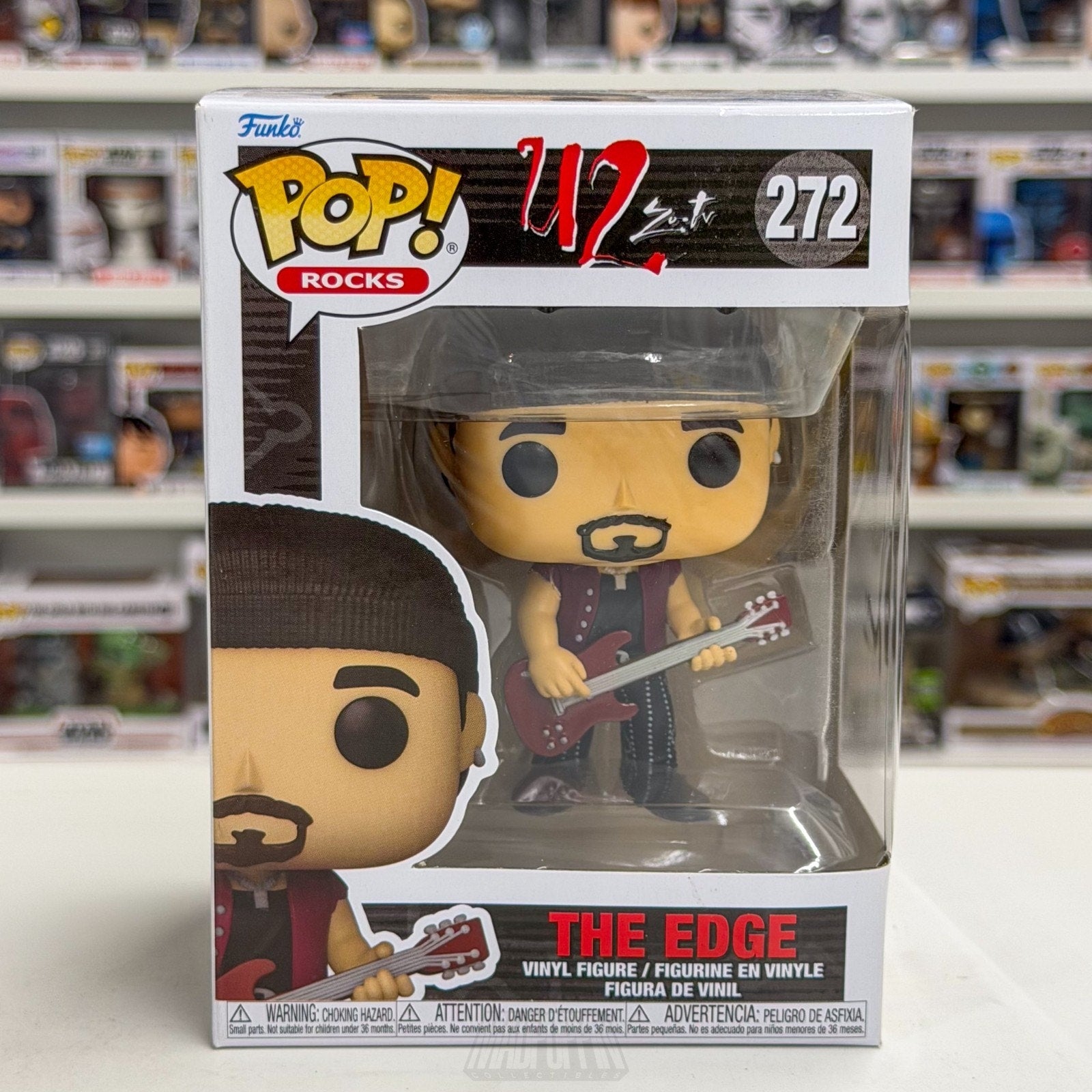 Funko Pop Rocks U2 Zoo TV Edge 272 Alternative Dublin Irish Band Vinyl Figure