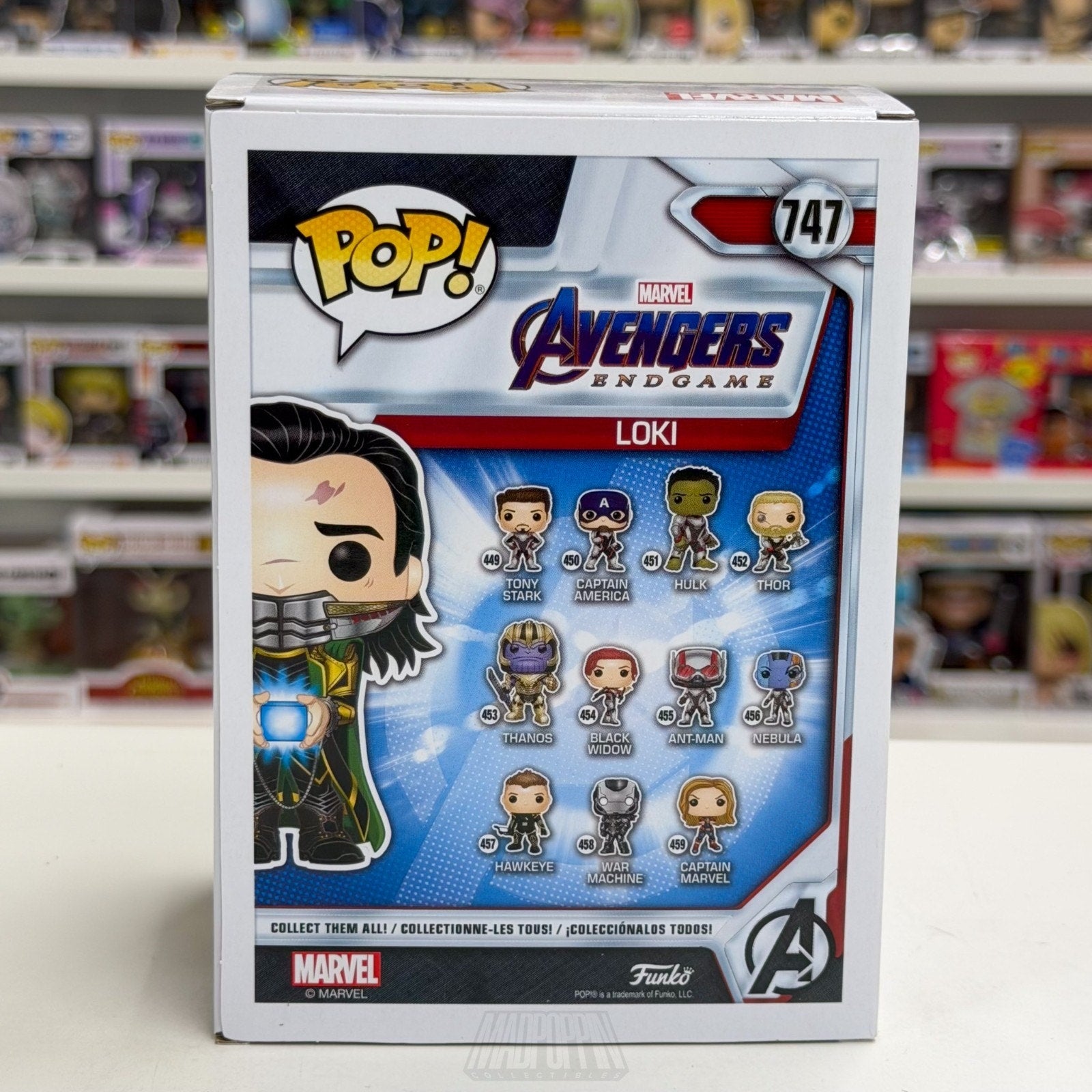 Funko Pop Marvel Avengers Endgame Loki Arrested /Tesseract Glow 747 Vinyl Figure