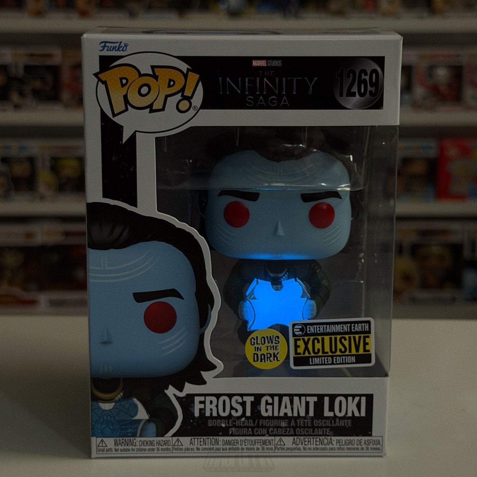 Funko Pop Marvel Frost Giant Loki Glow Entertainment Earth 1269 Toy Vinyl Figure