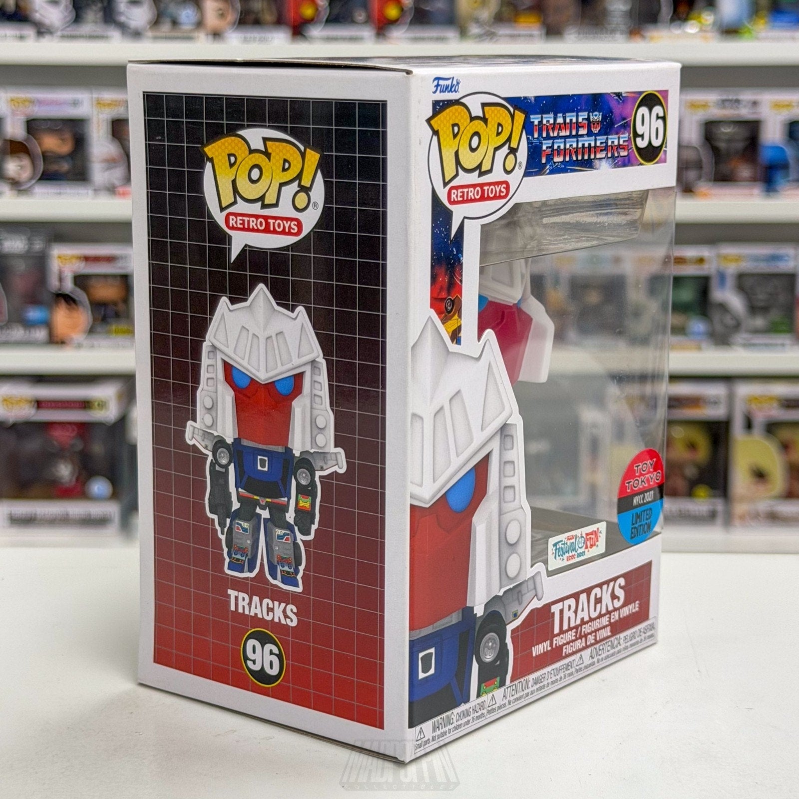 Funko Pop Transformers Tracks Toy Tokyo Funko Festival of Fun 96 Vinyl Figure