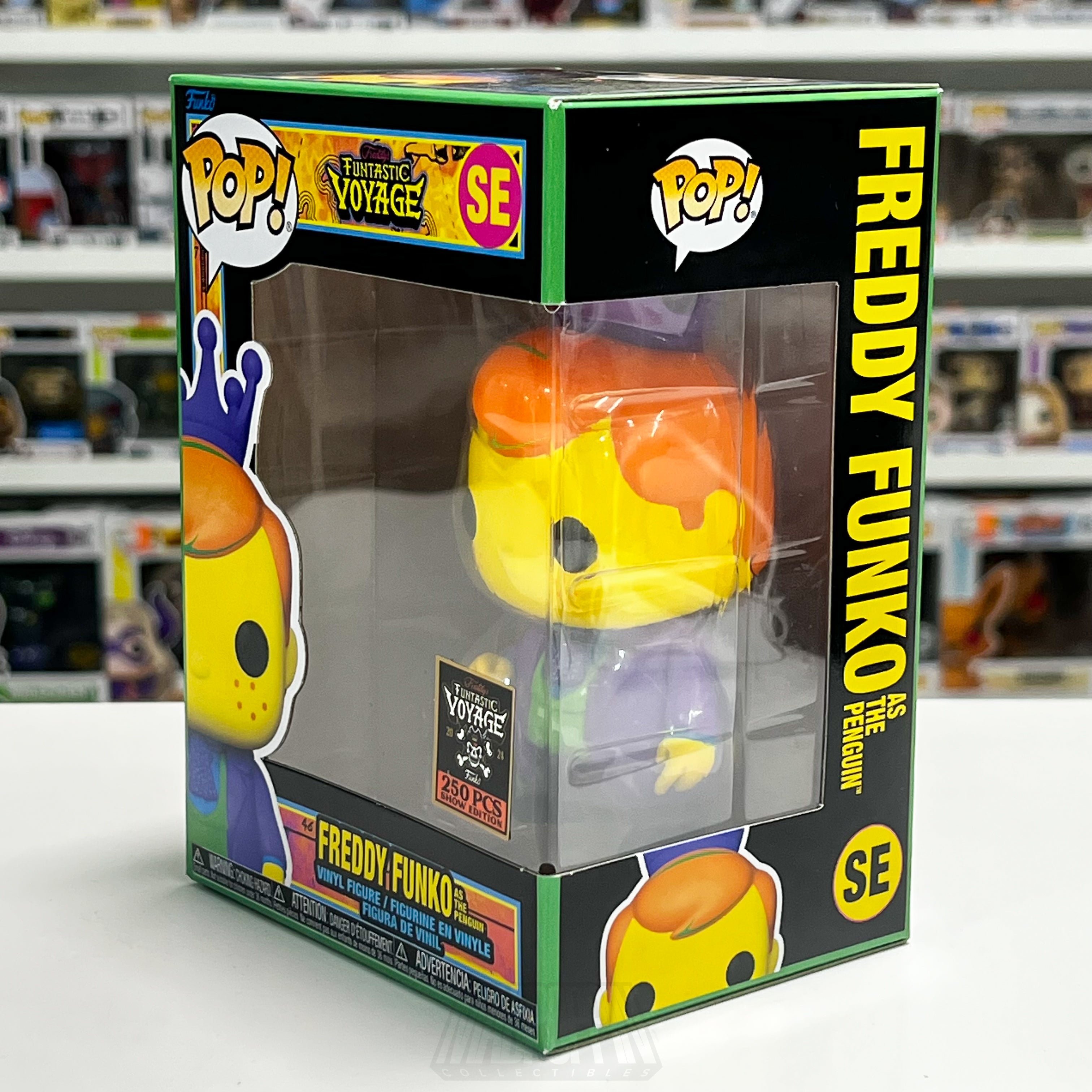 Funko Pop Fundays Funtastic Voyage Freddy as Penguin Blacklight 250 PCS SE Show - Madpoppin